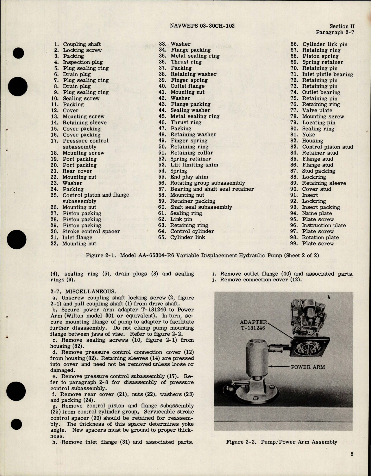 Sample page 9 from AirCorps Library document: Overhaul Instructions for Hydraulic Pump Assembly 