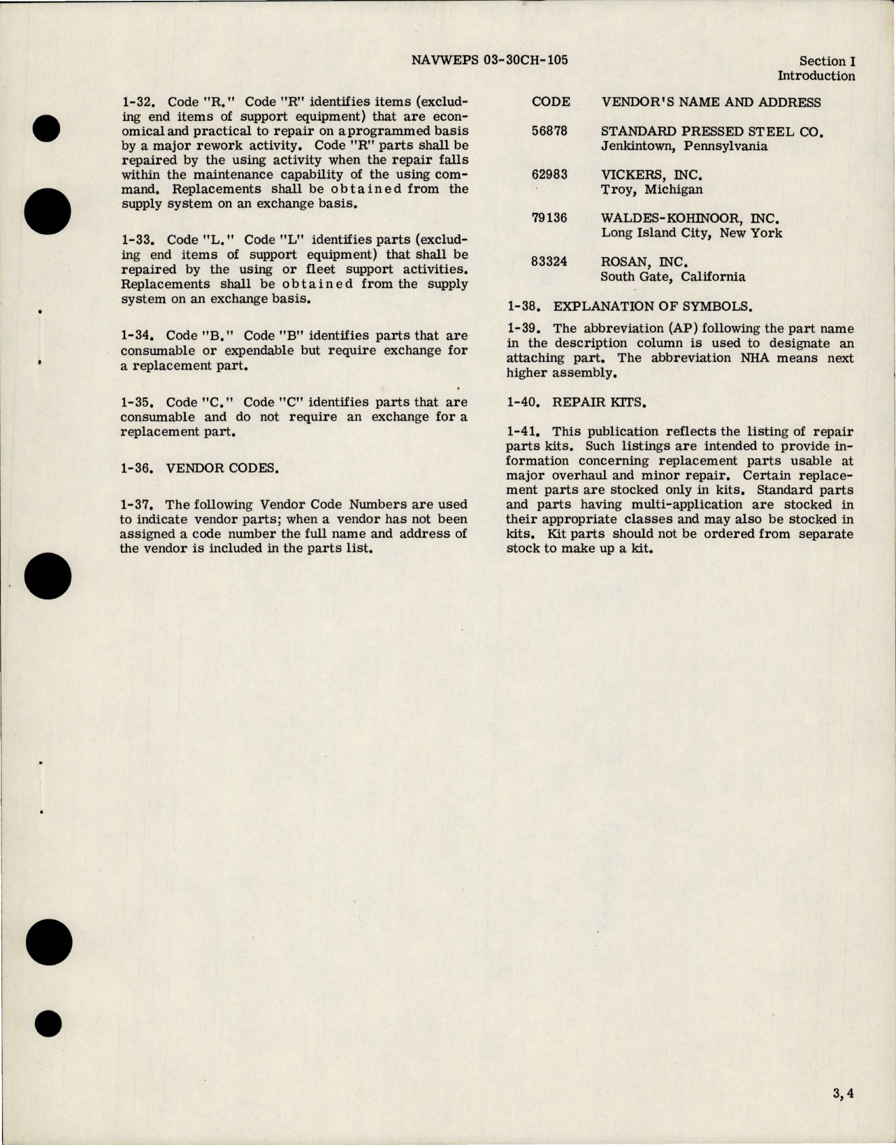 Sample page 5 from AirCorps Library document: Illustrated Parts Breakdown for Hydraulic Pump Assembly - Models AA-60401-R6 and AA-65401-R6 