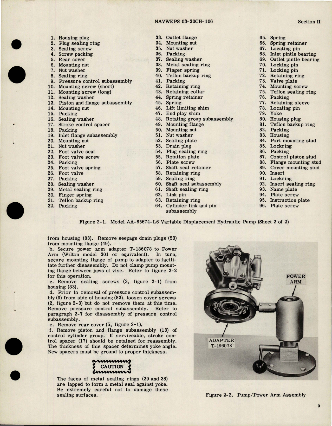 Sample page 9 from AirCorps Library document: Overhaul Instructions for Hydraulic Pump Assembly - Model AA-65674-L6