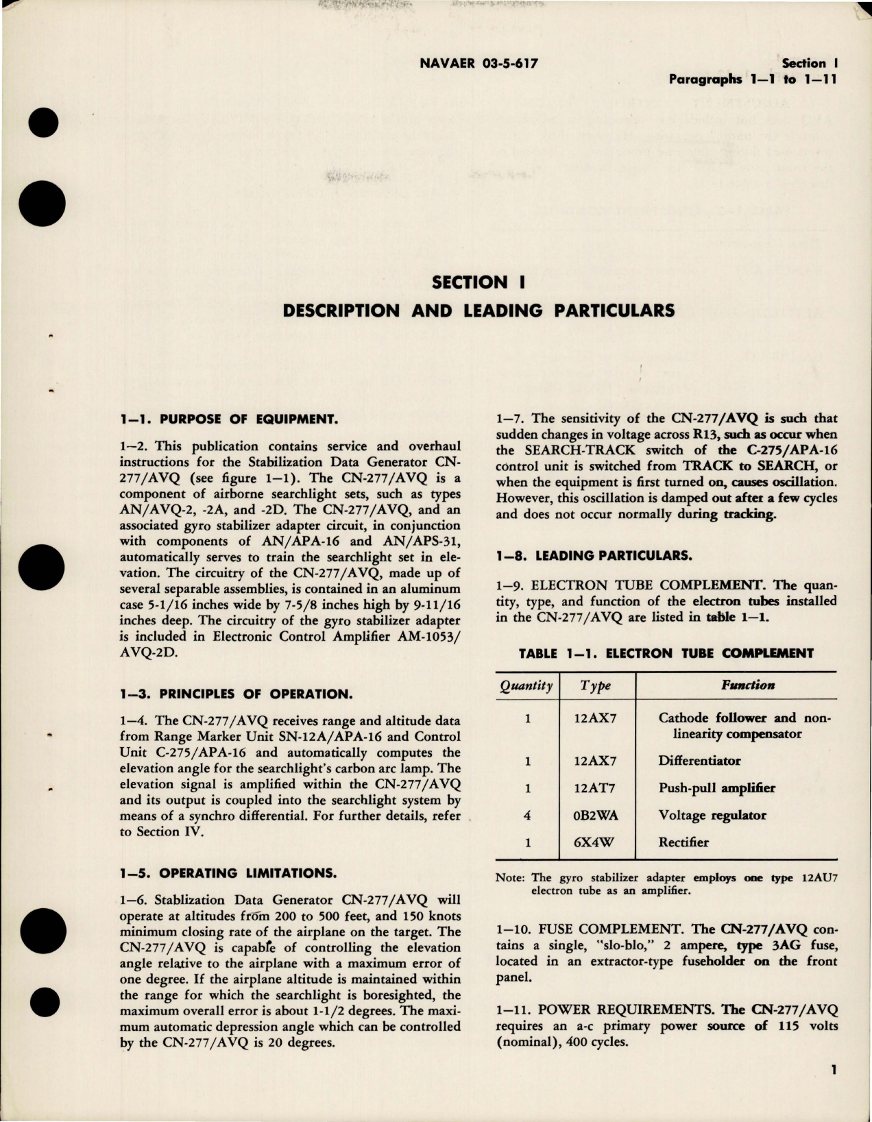 Sample page 7 from AirCorps Library document: Service and Overhaul Instructions for Stabilization Data Generator CN-277-AVQ