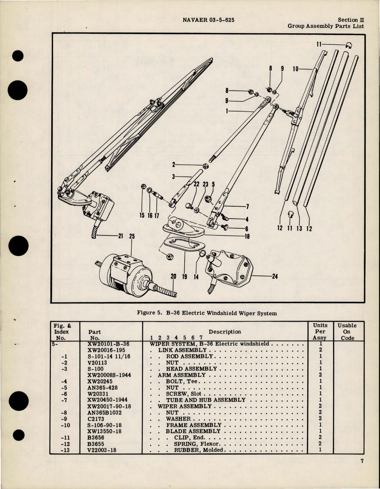 Sample page 9 from AirCorps Library document: Illustrated Parts Breakdown for Electric Windshield Wiper Systems 