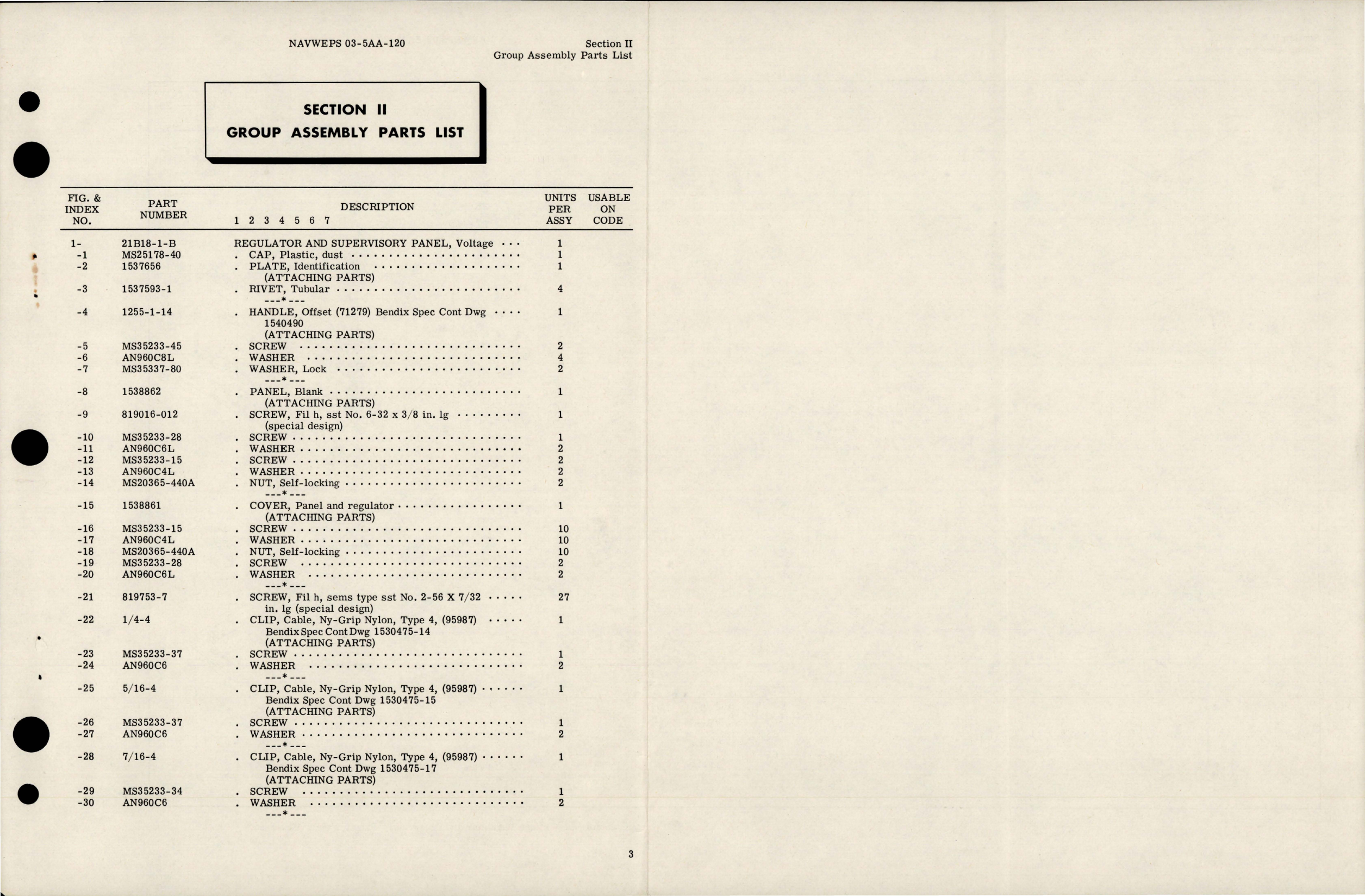 Sample page 5 from AirCorps Library document: Illustrated Parts Breakdown for Voltage Regulator and Supervisory Panel - Type 21B18-1-B 