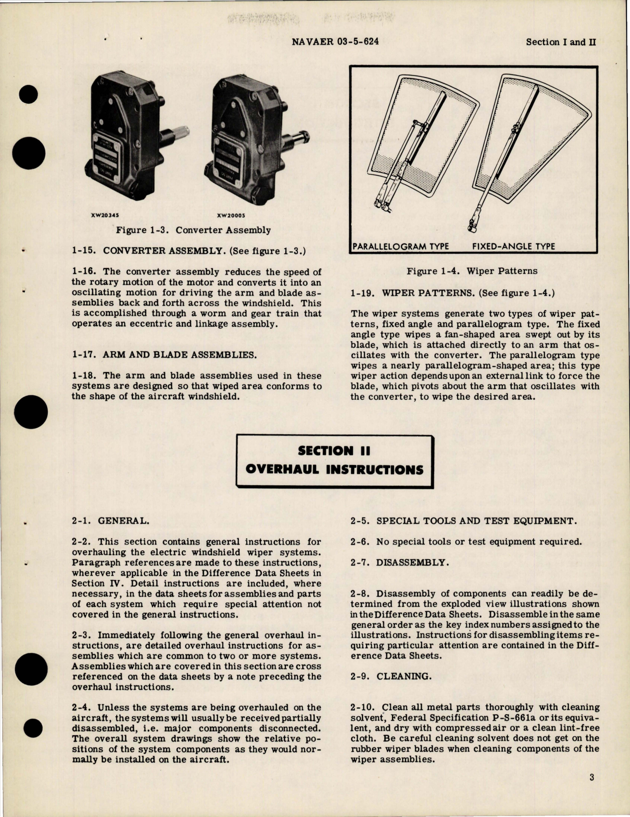 Sample page 5 from AirCorps Library document: Overhaul Instructions for Electric Windshield Wiper Systems XW20101 Series 