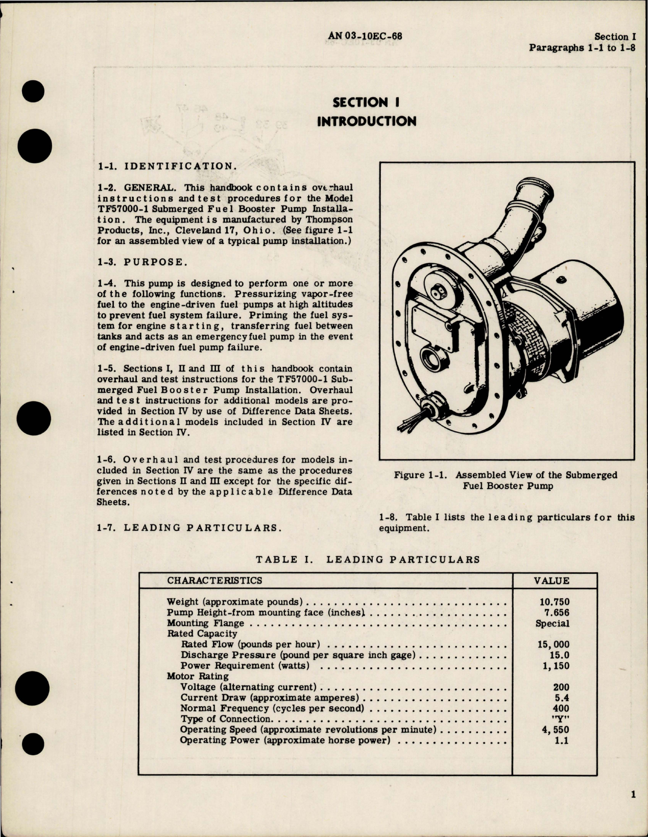 Sample page 5 from AirCorps Library document: Overhaul Instructions for Submerged Fuel Booster Pump - Models TF57000-1, TF59700 and TF59700-1 
