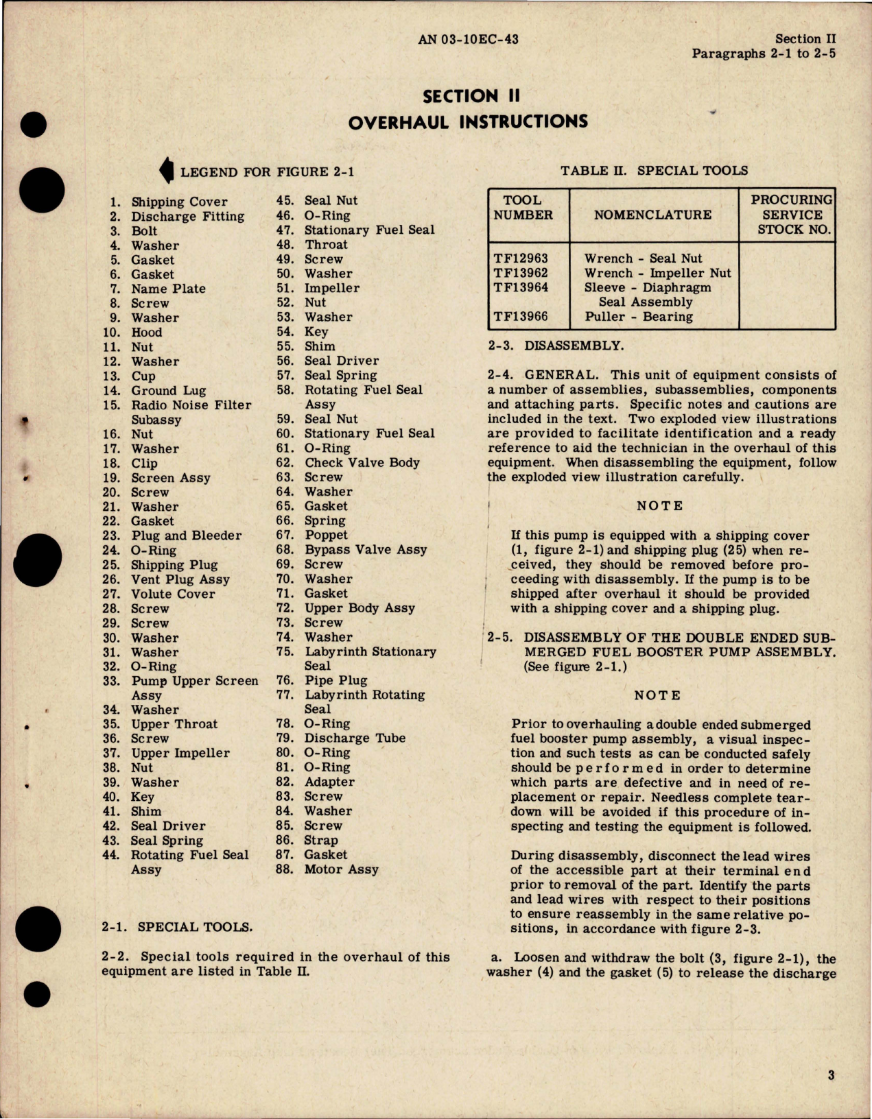 Sample page 7 from AirCorps Library document: Overhaul Instructions for Double Ended Submerged Fuel Booster Pump