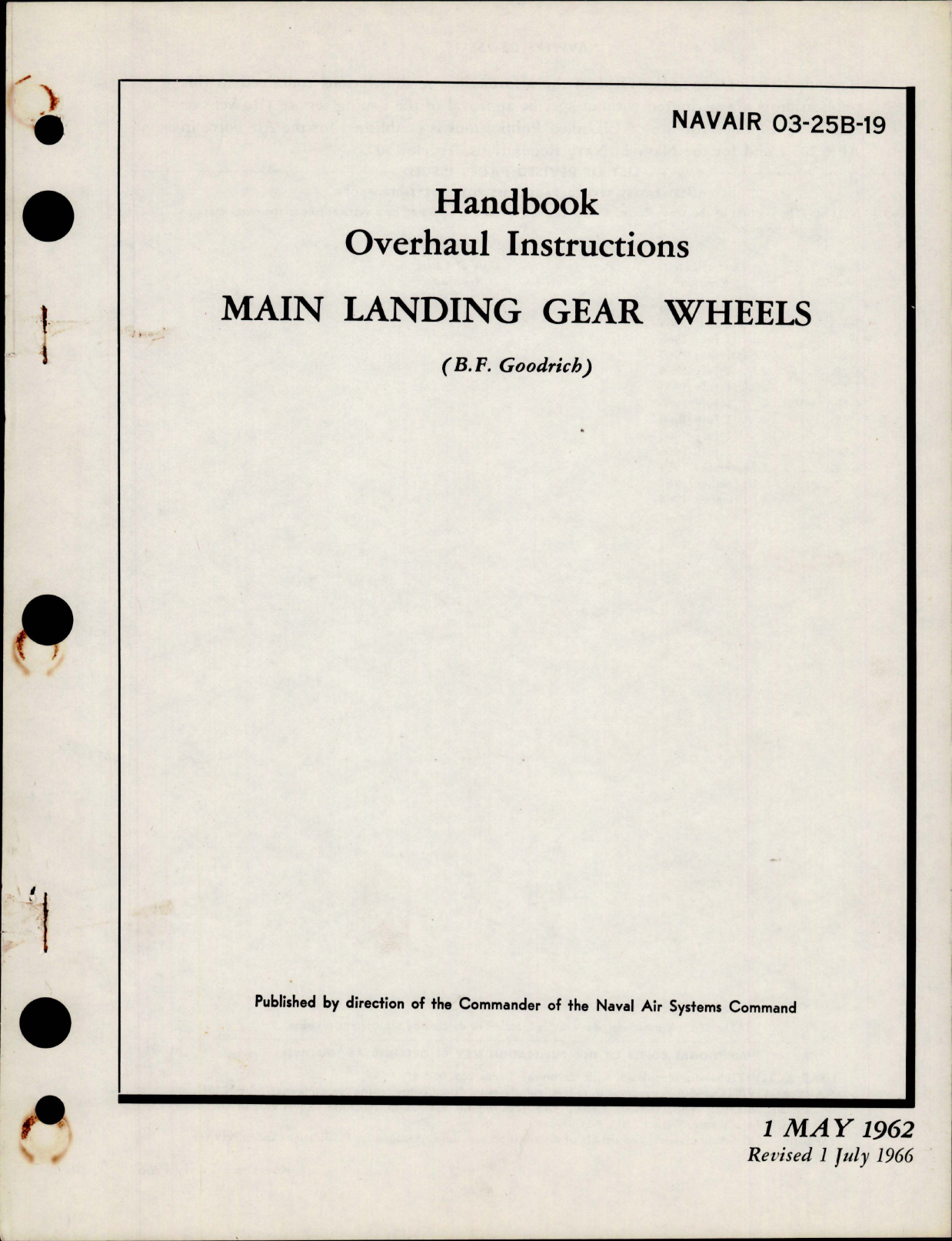 Sample page 1 from AirCorps Library document: Overhaul Instructions for Main Landing Gear Wheels 