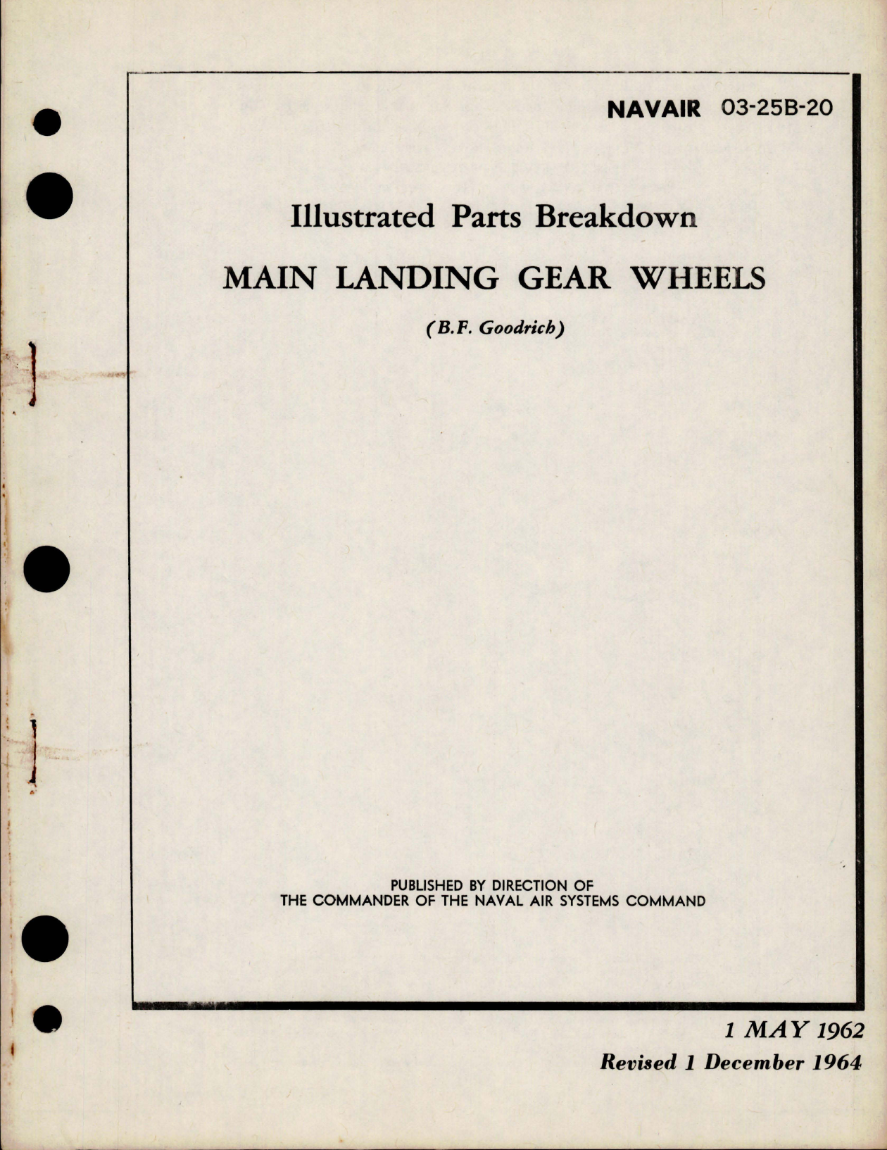 Sample page 1 from AirCorps Library document: Illustrated Parts Breakdown for Main Landing Gear Wheels 