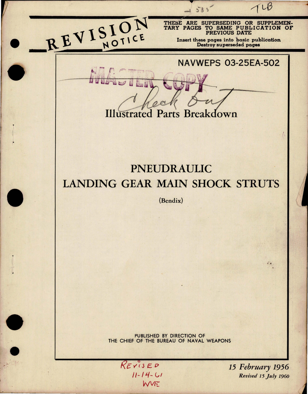 Sample page 1 from AirCorps Library document: Illustrated Parts Breakdown for Pneudraulic Landing Gear Main Shock Struts 