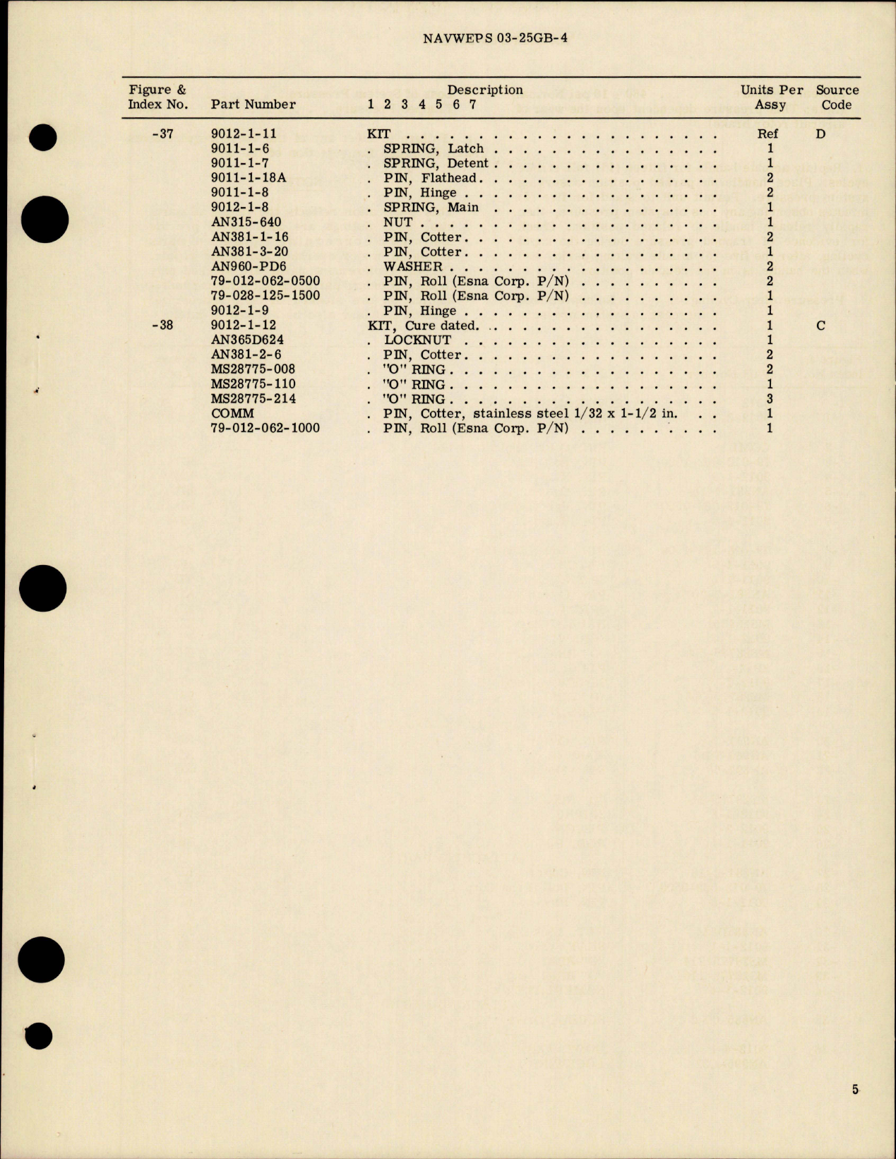Sample page 5 from AirCorps Library document: Overhaul Instructions with Parts Breakdown for Rotor Master Brake Cylinder - Model 9012-1