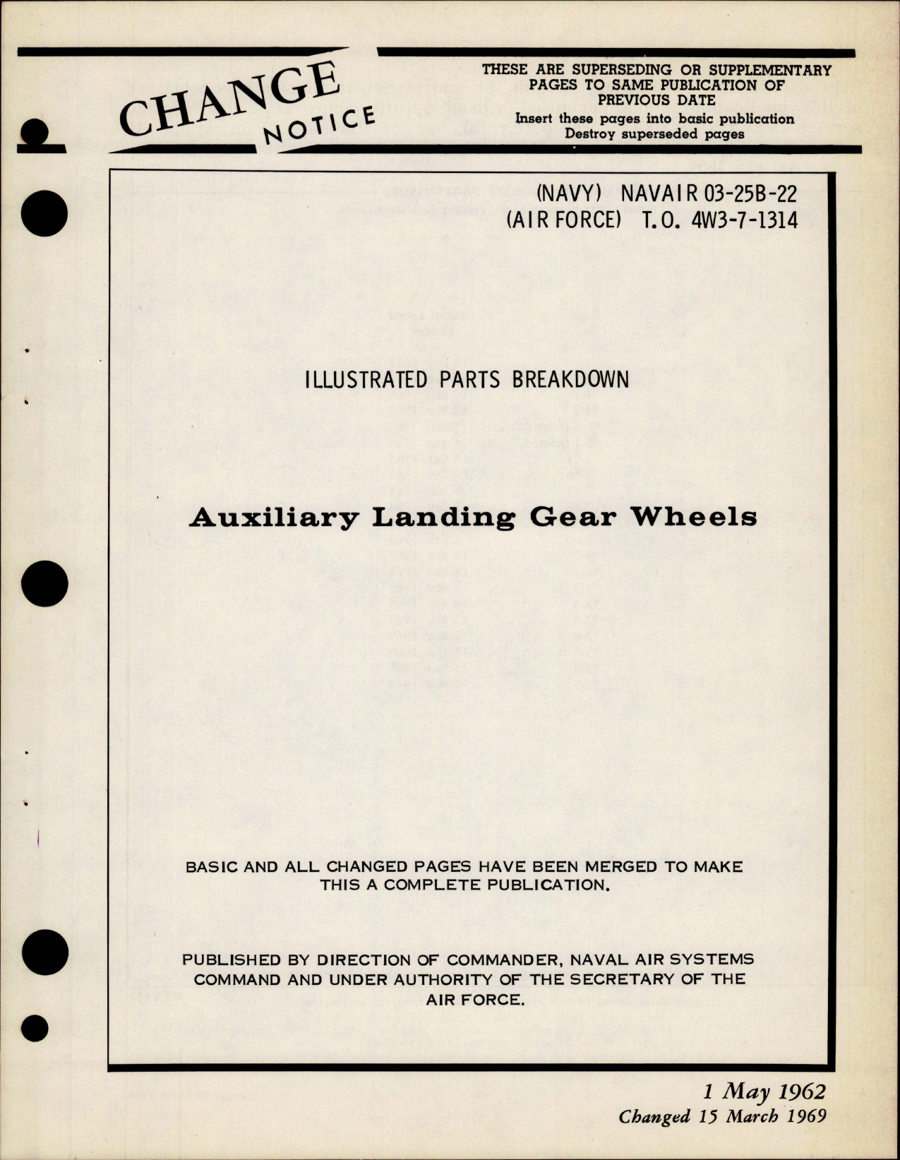 Sample page 1 from AirCorps Library document: Illustrated Parts Breakdown for Auxiliary Landing Gear Wheels 