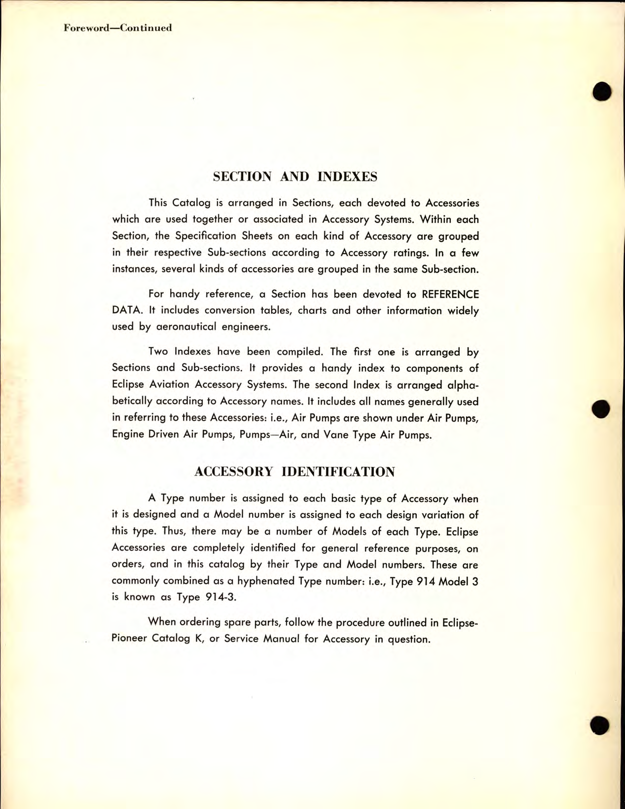 Sample page 5 from AirCorps Library document: Aviation Accessory Specification Catalog