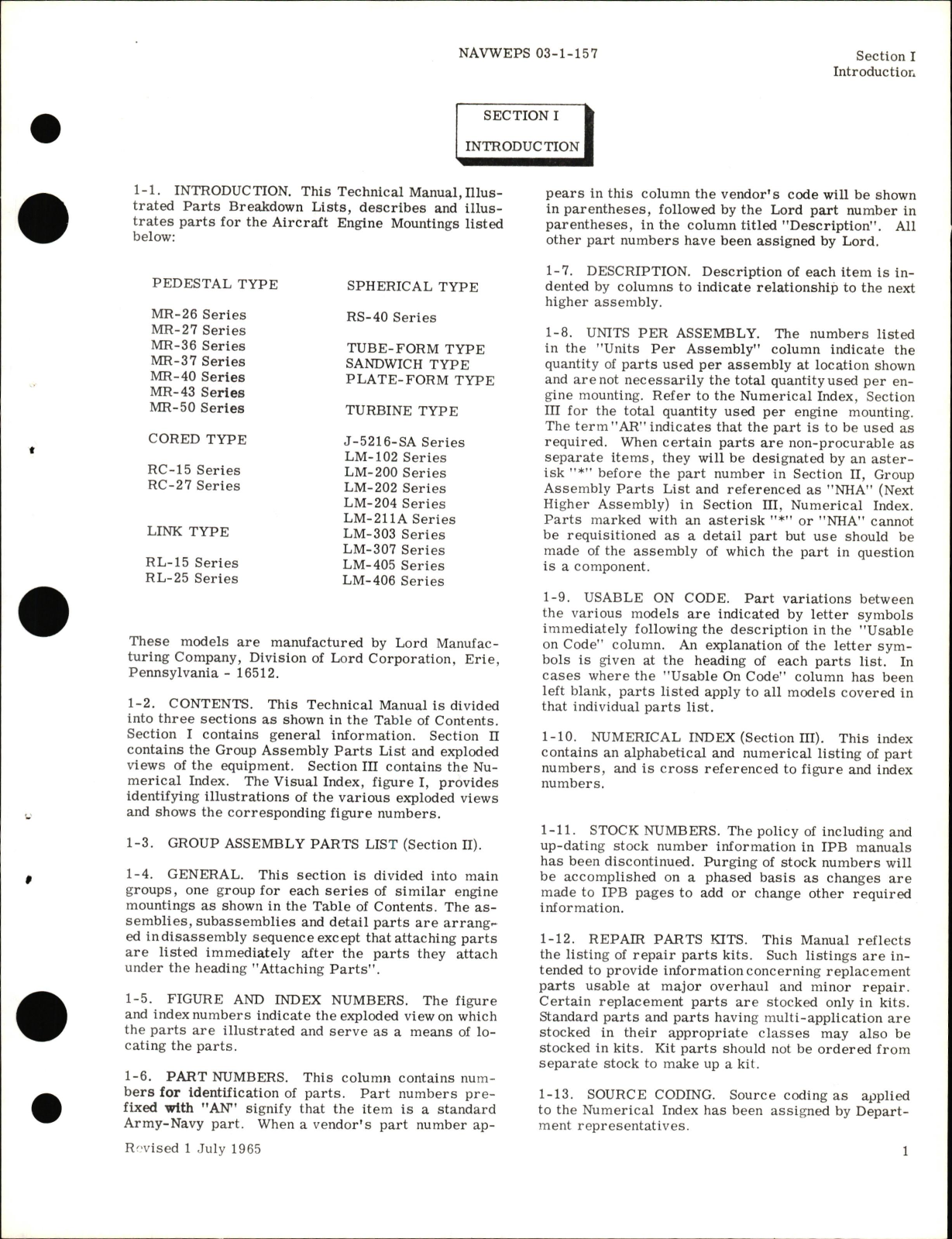 Sample page 7 from AirCorps Library document: Illustrated Parts Breakdown for Aircraft Engine Mountings
