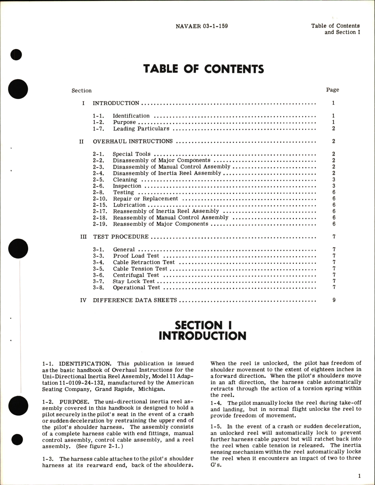 Sample page 5 from AirCorps Library document: Overhaul Instructions for Uni-Directional Inertia Reel Assembly Model 11