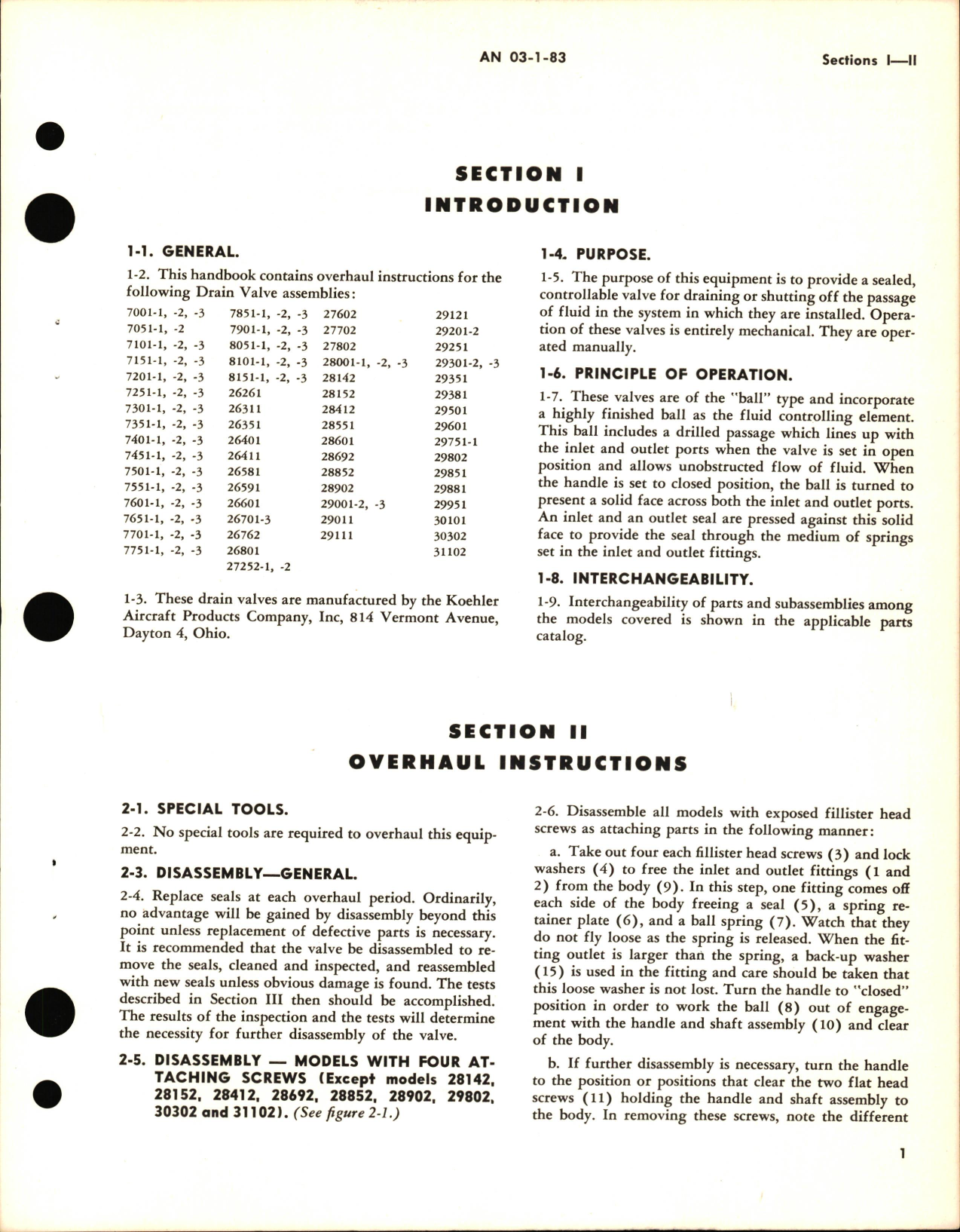 Sample page 5 from AirCorps Library document: Overhaul Instructions for Ball Type Drain Valves