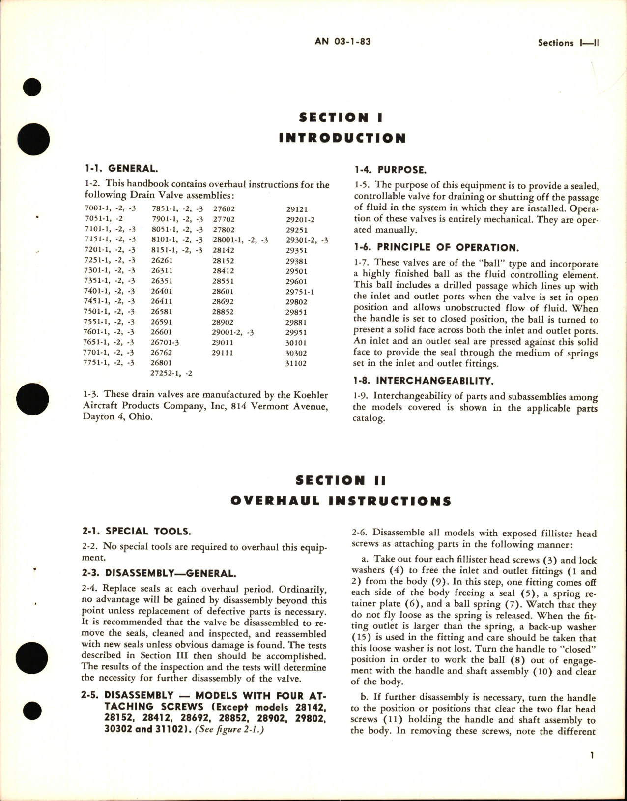 Sample page 5 from AirCorps Library document: Overhaul Instructions for Ball Type Drain Valves