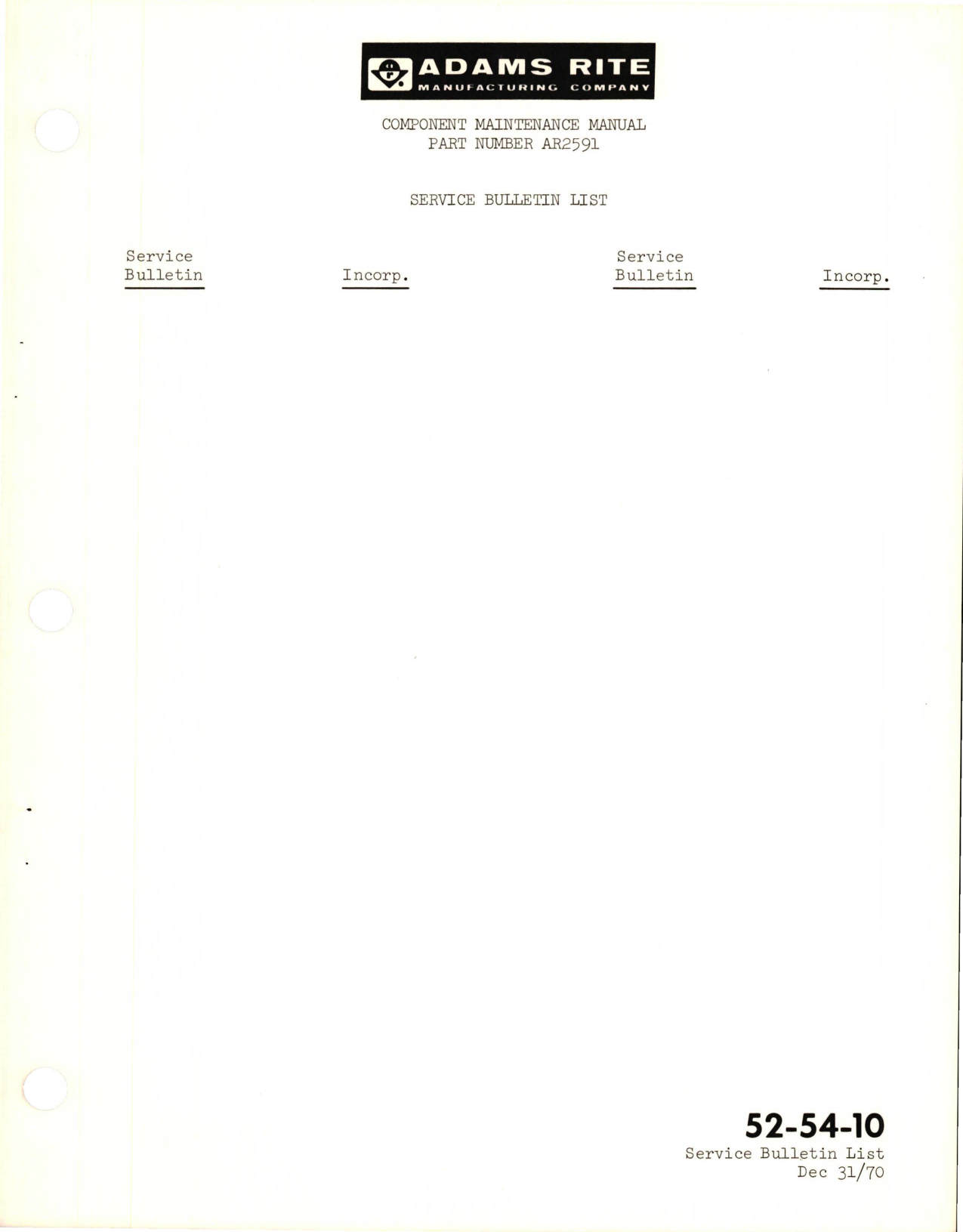 Sample page 5 from AirCorps Library document: Component Maintenance Manual for Lock Assembly - Part AR2591