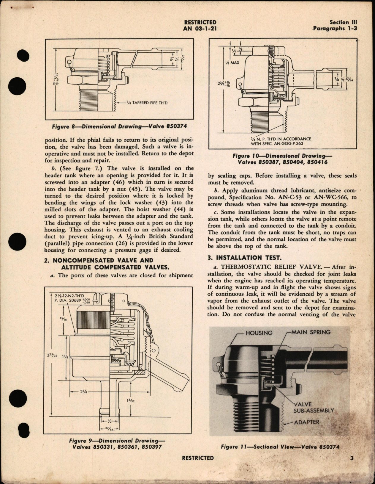 Sample page 7 from AirCorps Library document: Operation, Service, & Overhaul Instructions with Parts Catalog for Thermostatic, Noncompensated & Altitude Compensated Coolant Relief Valves