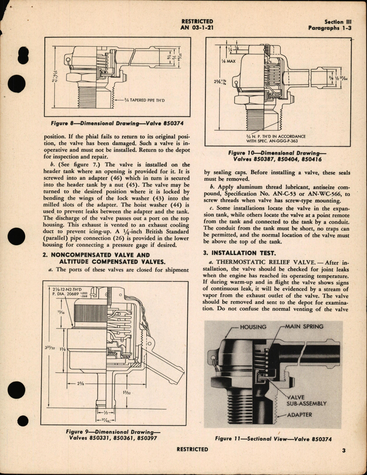 Sample page 5 from AirCorps Library document: Operation, Service, & Overhaul Instructions with Parts Catalog for Thermostatic, Noncompensated & Altitude Compensated Coolant Relief Valves