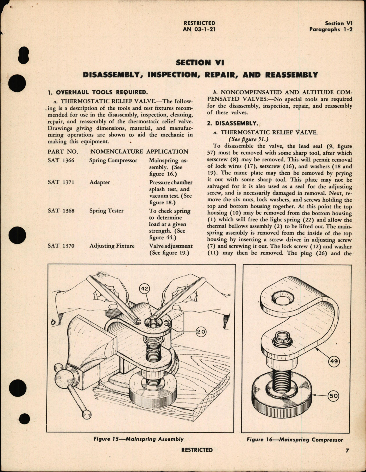 Sample page 9 from AirCorps Library document: Operation, Service, & Overhaul Instructions with Parts Catalog for Thermostatic, Noncompensated & Altitude Compensated Coolant Relief Valves