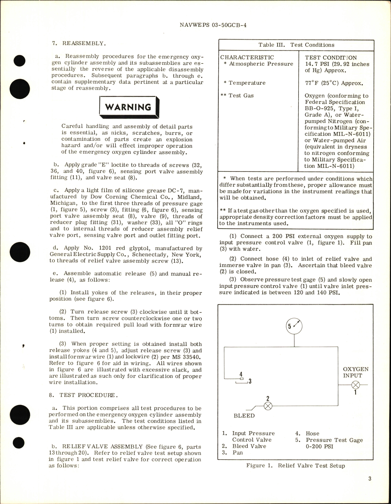 Sample page 5 from AirCorps Library document: Overhaul Instructions with Parts Breakdown for Emergency Oxygen Cylinder Assembly PN 3981000-1