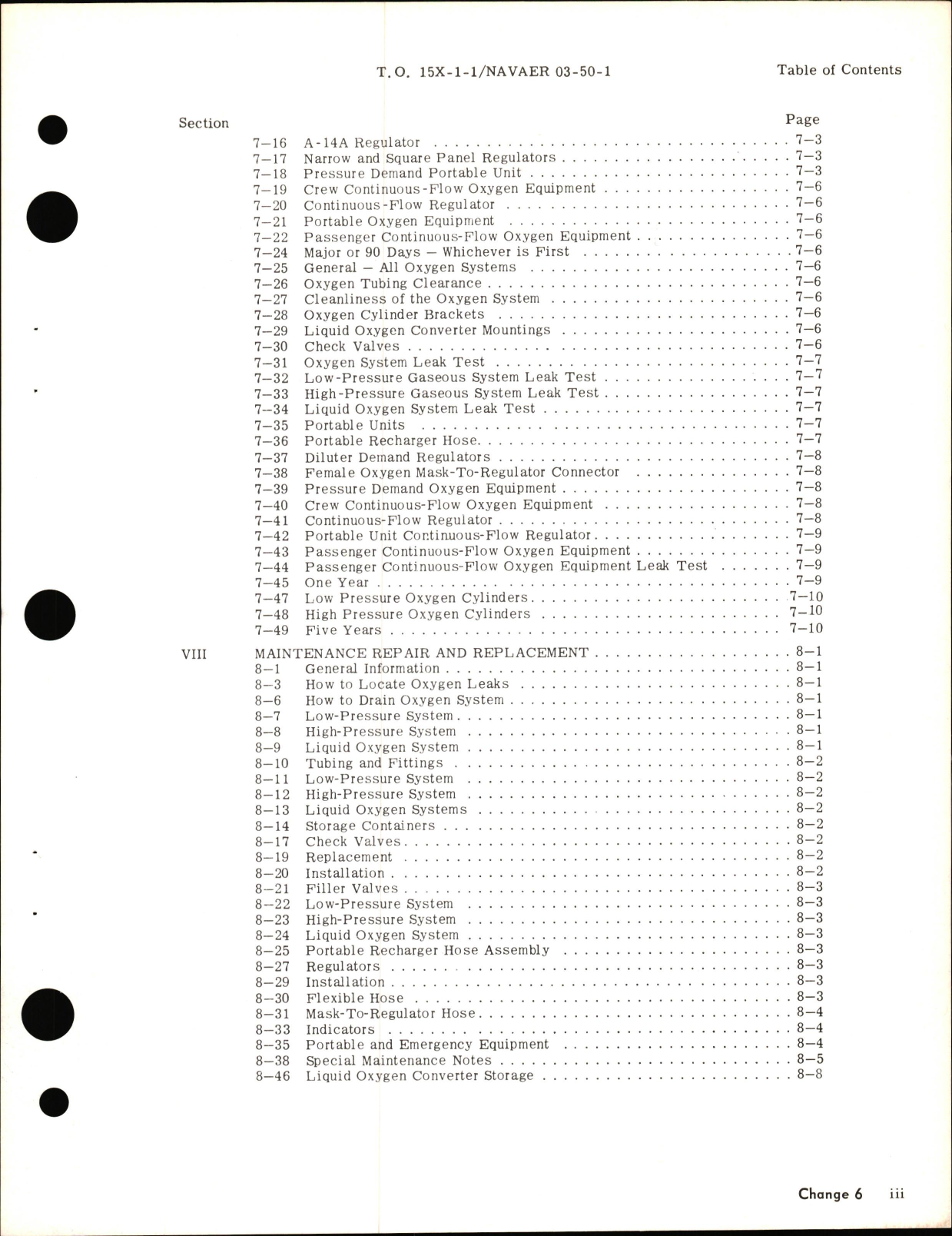 Sample page 7 from AirCorps Library document: Maintenance Instructions for Oxygen Equipment