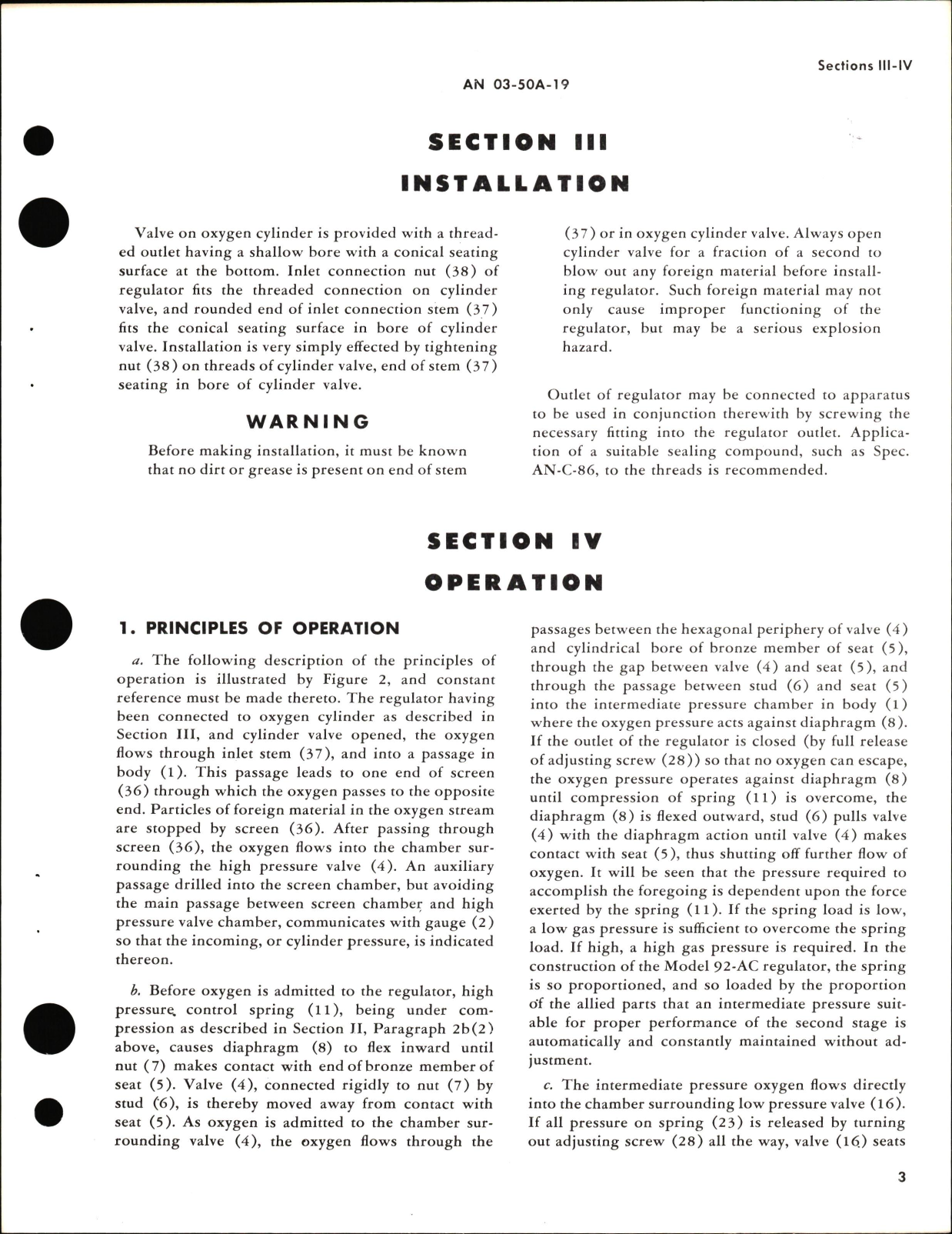 Sample page 7 from AirCorps Library document: Instructions with Parts Catalog for Breathing Type Oxygen Regulators Model 92-AC 