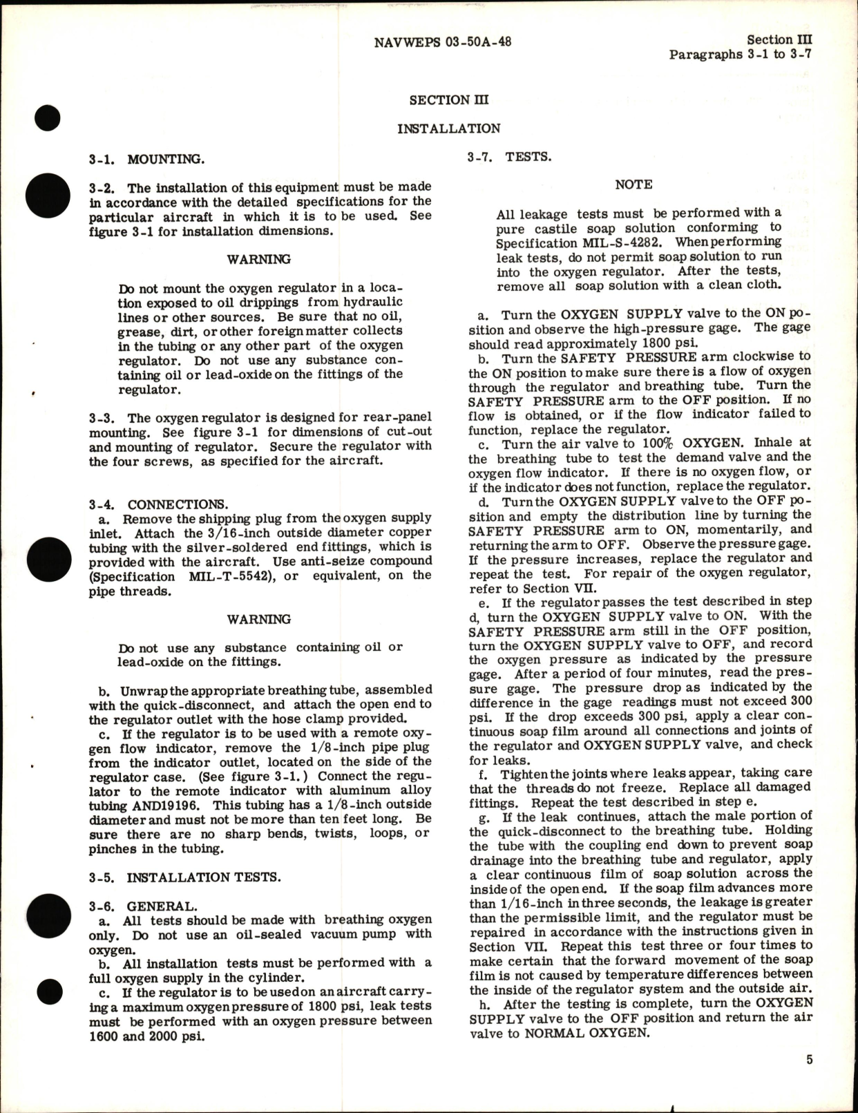 Sample page 9 from AirCorps Library document: Operation, Maintenance, & Overhaul Instructions for Diluter Demand Oxygen Regulator 