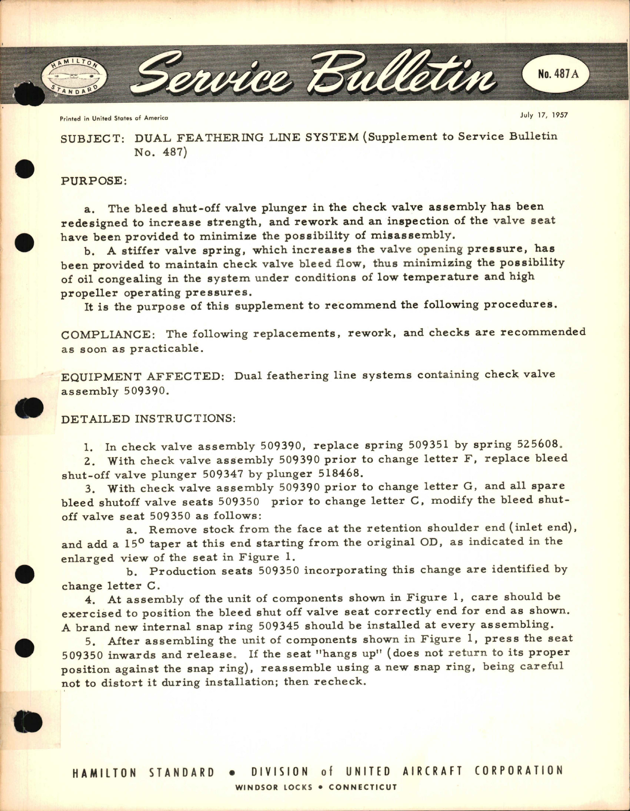 Sample page 1 from AirCorps Library document: Dual Feathering Line System