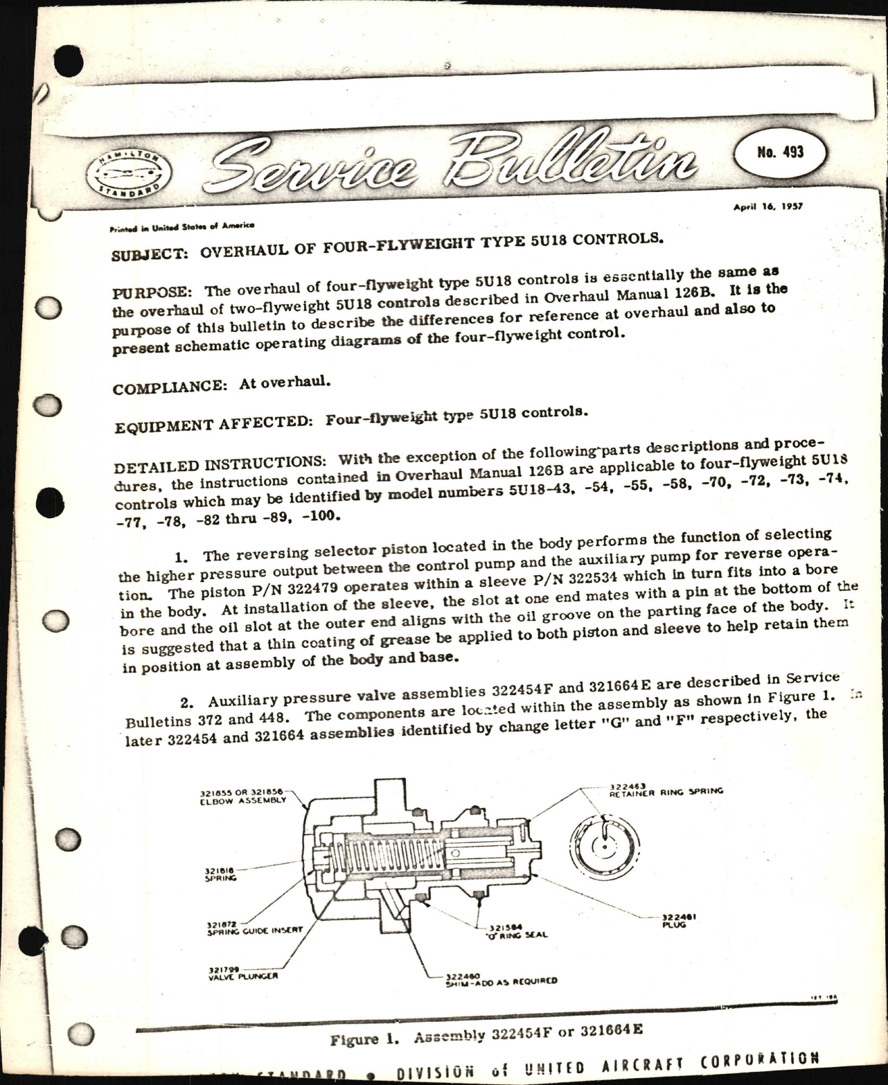 Sample page 1 from AirCorps Library document: Overhaul of Four-Flyweight Type 5U18 Controls