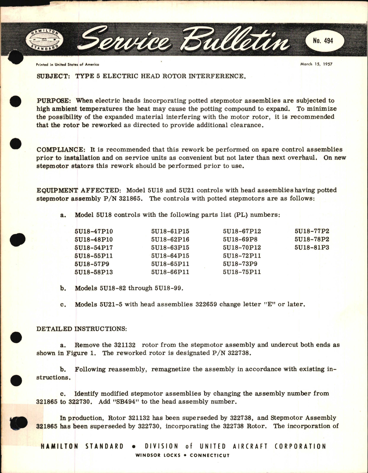 Sample page 1 from AirCorps Library document: Type 5 Electric Head Rotor Interference