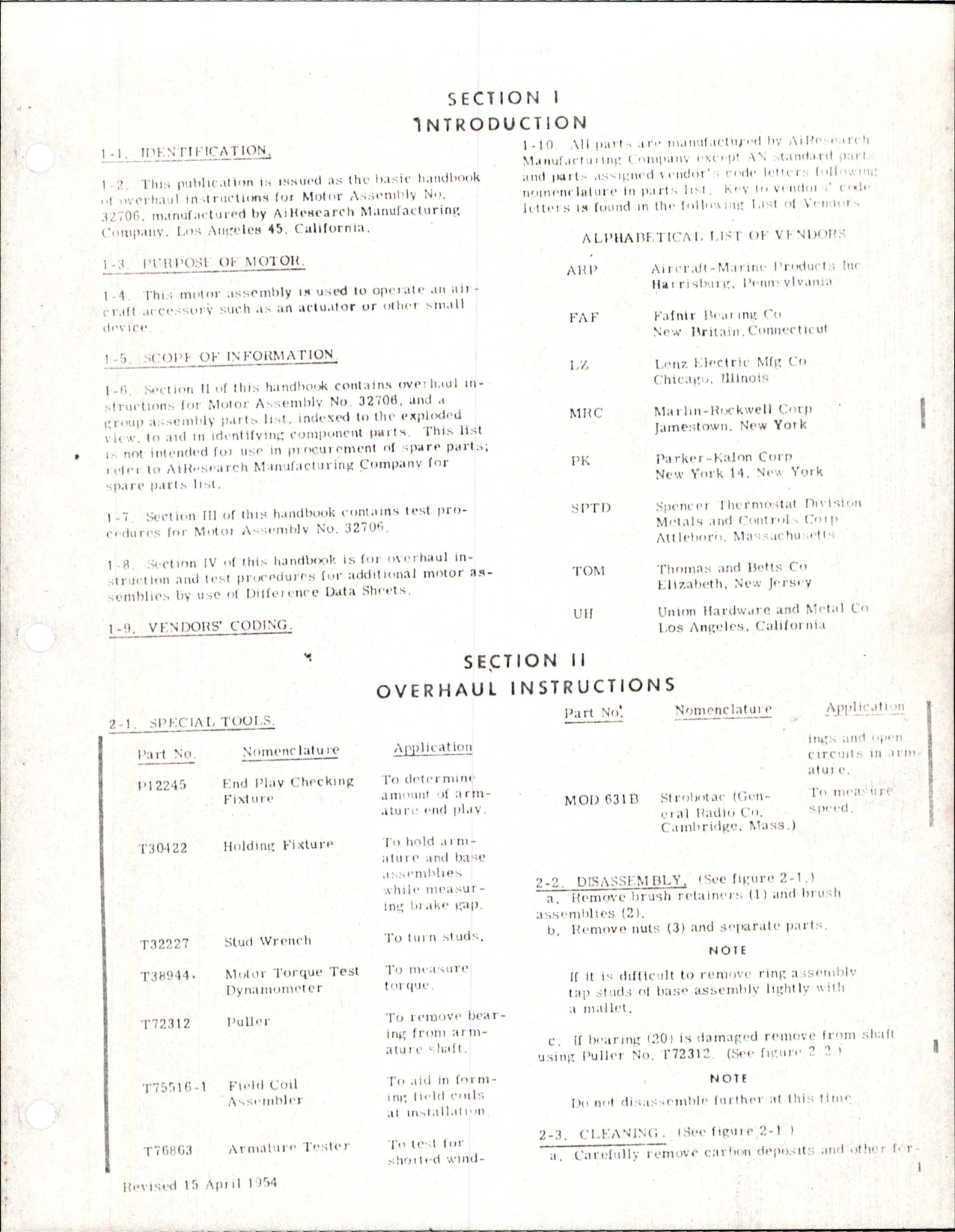 Sample page 5 from AirCorps Library document: Overhaul for Direct Current Electric Motors - 32000 Series