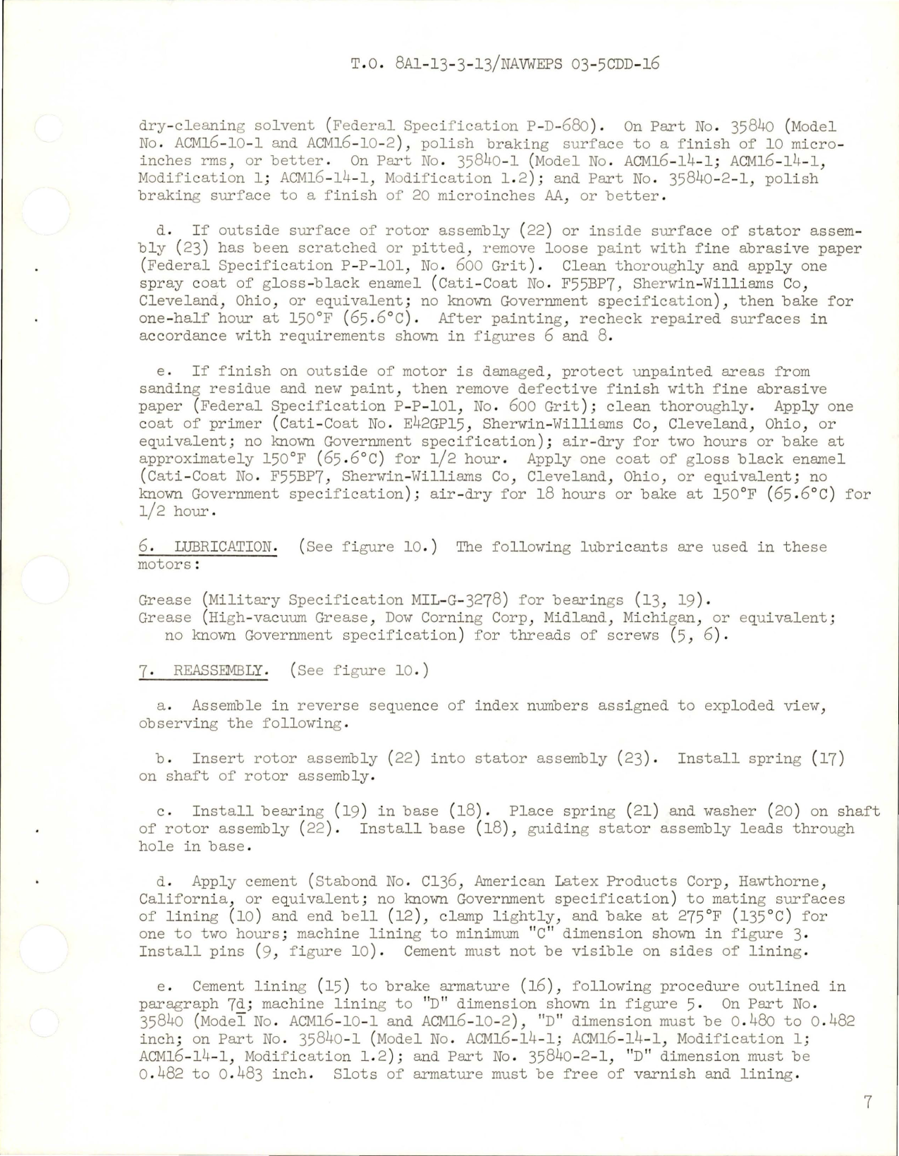 Sample page 7 from AirCorps Library document: Overhaul Instructions with Parts Breakdown for Alternating Current Motors - Parts 35840, 35840-1, and 35840-2-1