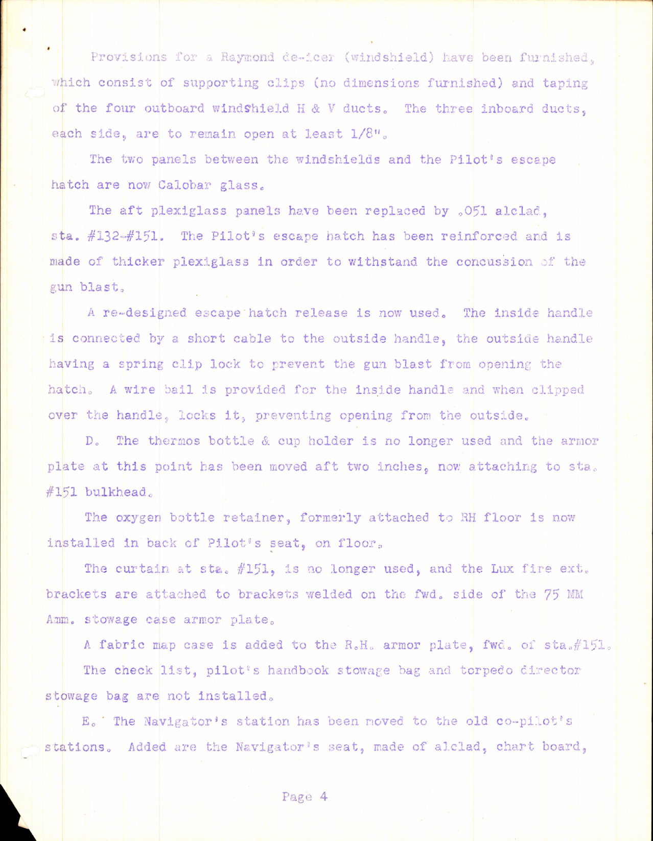 Sample page 7 from AirCorps Library document: Review of Mechanical Changes for B-25H #1 and Subs