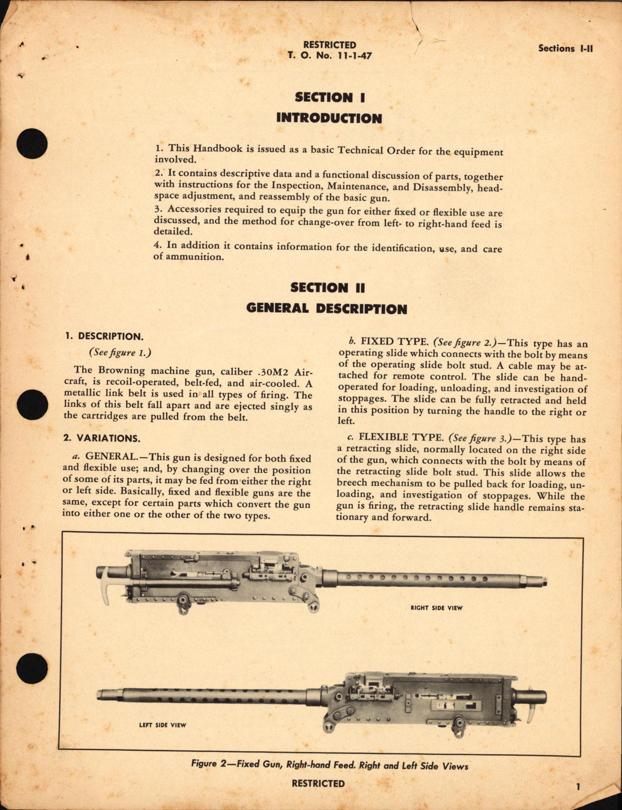 Sample page 5 from AirCorps Library document: Handbook of Instructions with Parts Catalog for .30 Caliber M2 Machine Gun, Fixed and Flexible