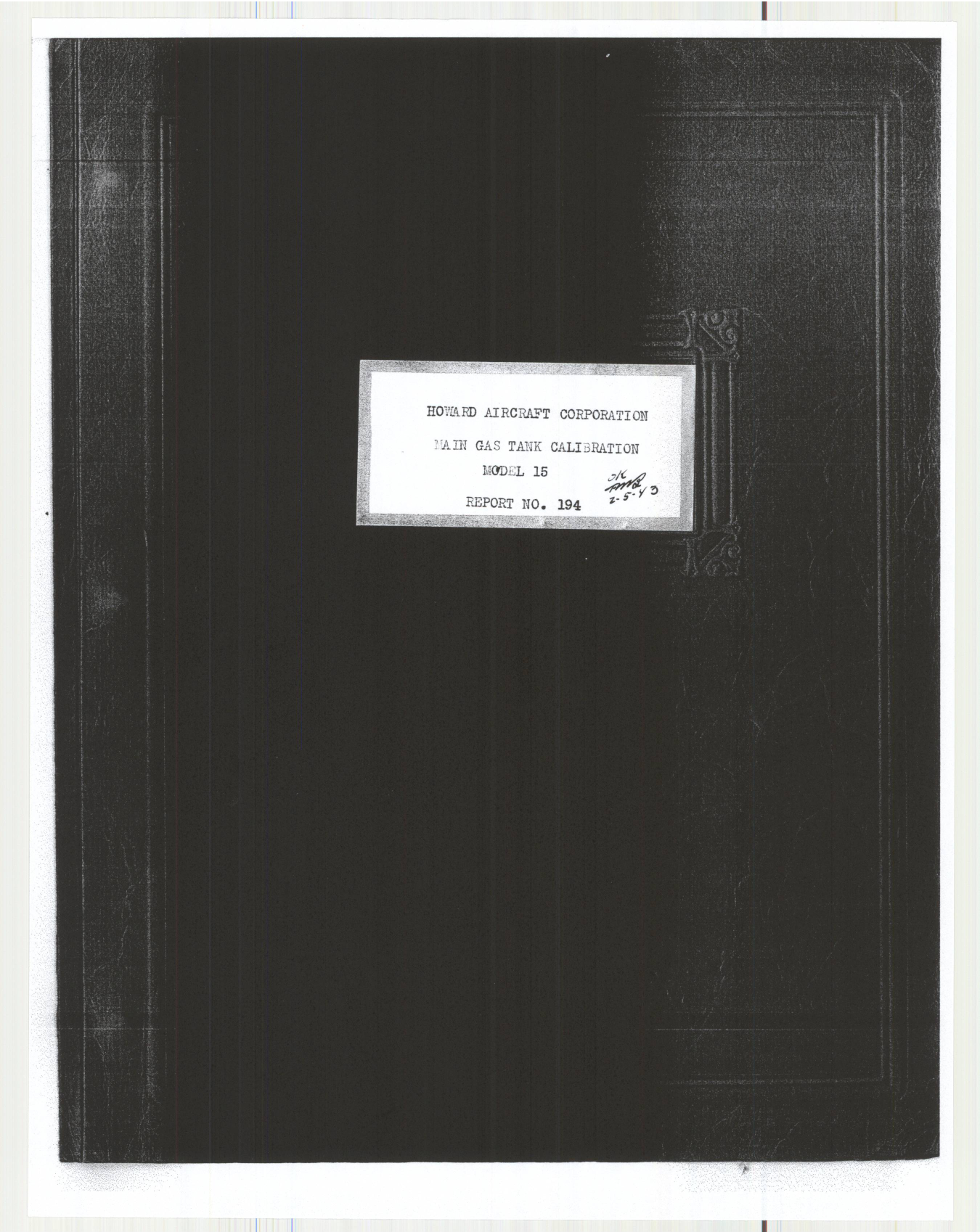 Sample page 4 from AirCorps Library document: Report 194, Main Gas Tank Calibration, DGA-15