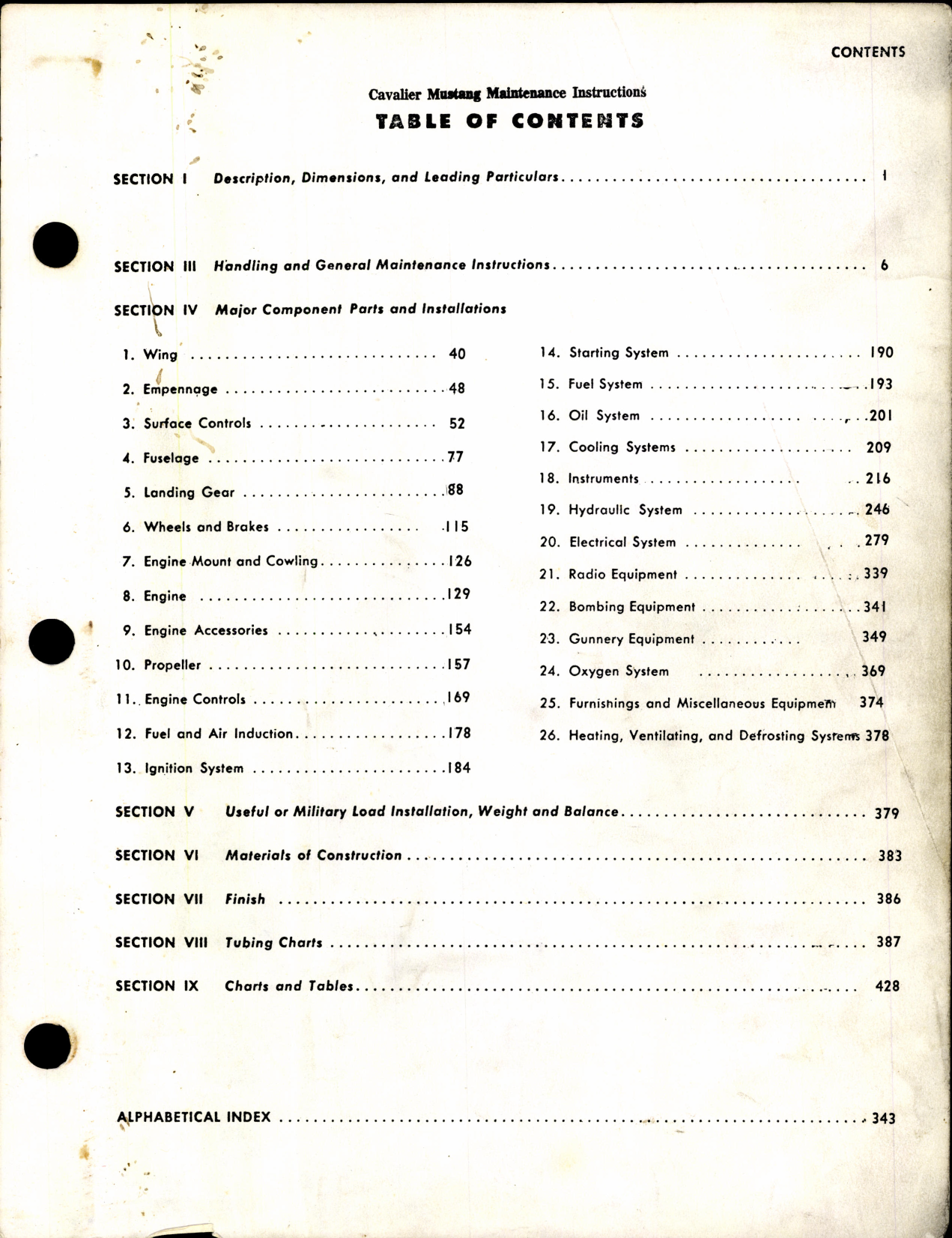 Sample page 10 from AirCorps Library document: Maintenance Instructions - Cavalier Mustang - F-51D