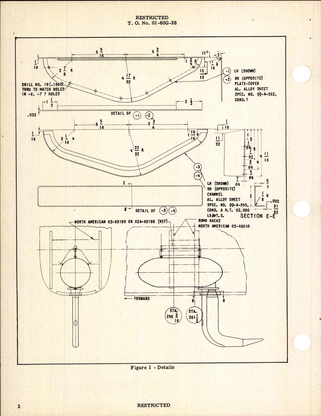 Sample page 2 from AirCorps Library document: Modification of Bomb Bay to Carry M-33 Chemical Tank for B-25