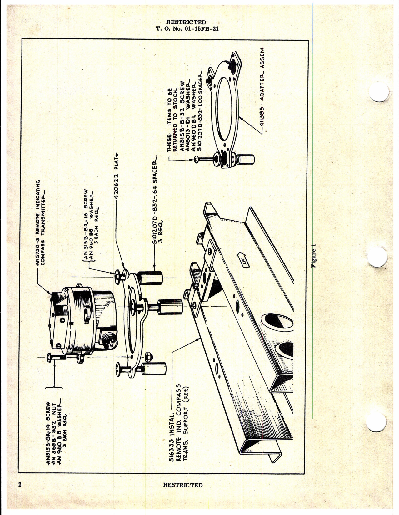 Sample page 2 from AirCorps Library document: Modification of Remote Indicating Compass Transmitter for P-61A and P-61B