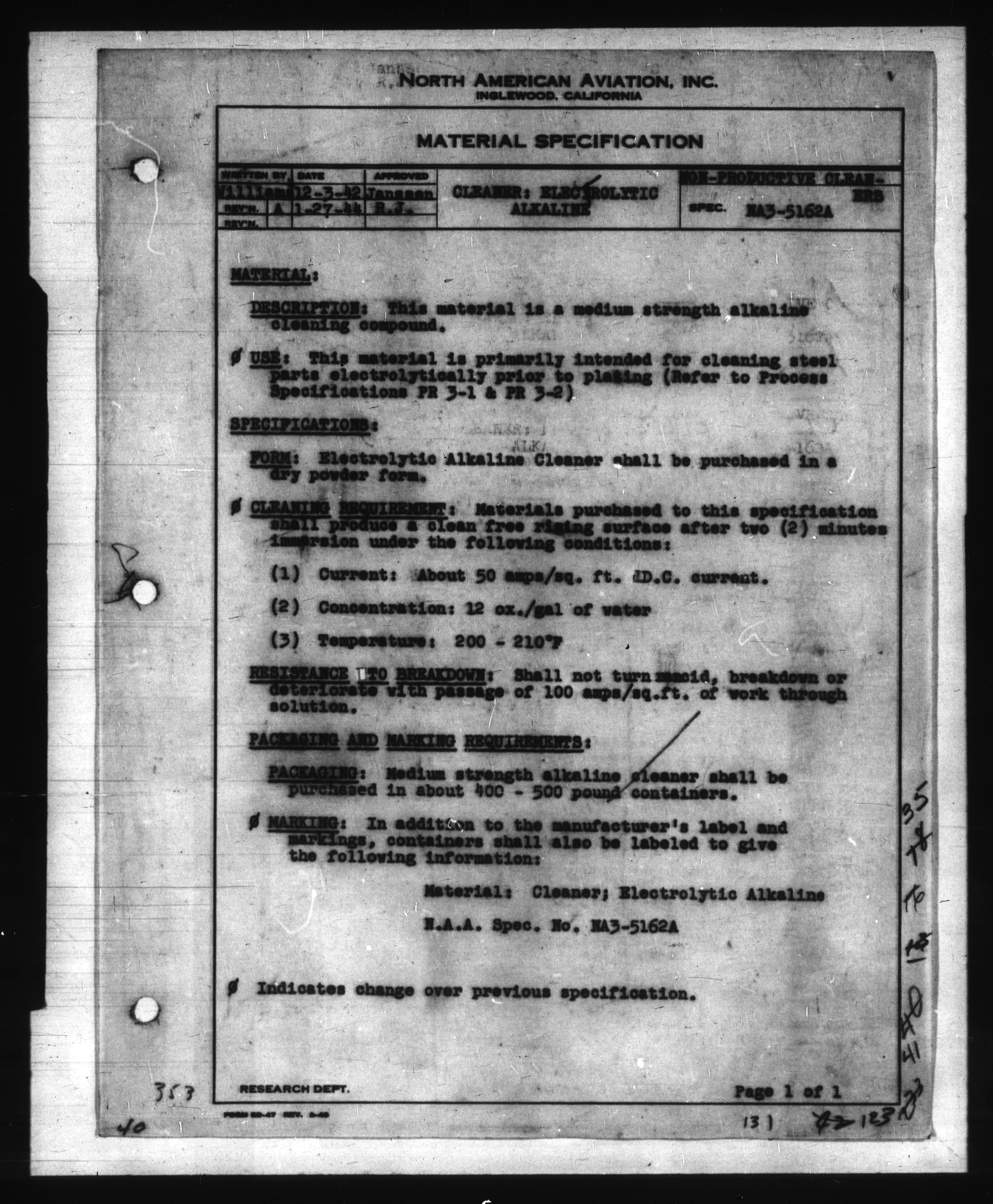 Sample page 22 from AirCorps Library document: Material Specifications - North American Aviation - NA3