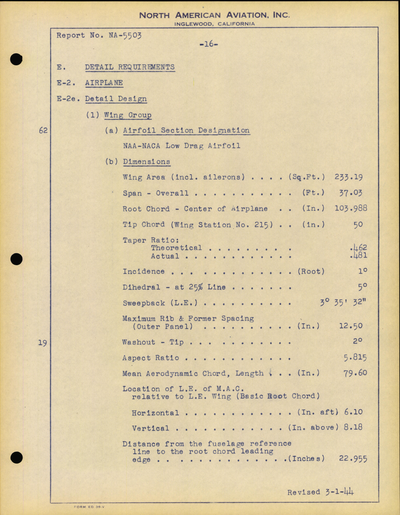 Sample page 26 from AirCorps Library document: Model Specifications for P-51B-1-NA (North American Engineering Dept)