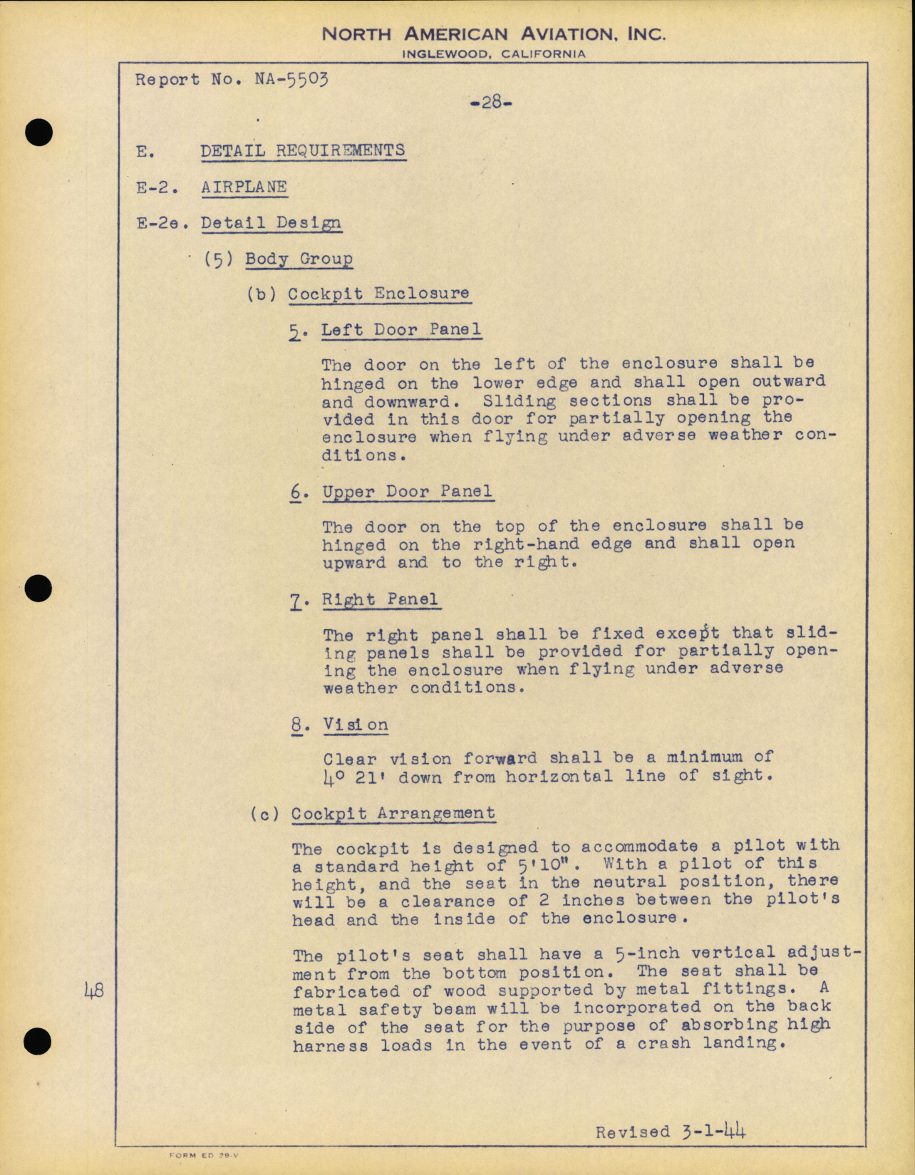 Sample page 38 from AirCorps Library document: Model Specifications for P-51B-1-NA (North American Engineering Dept)