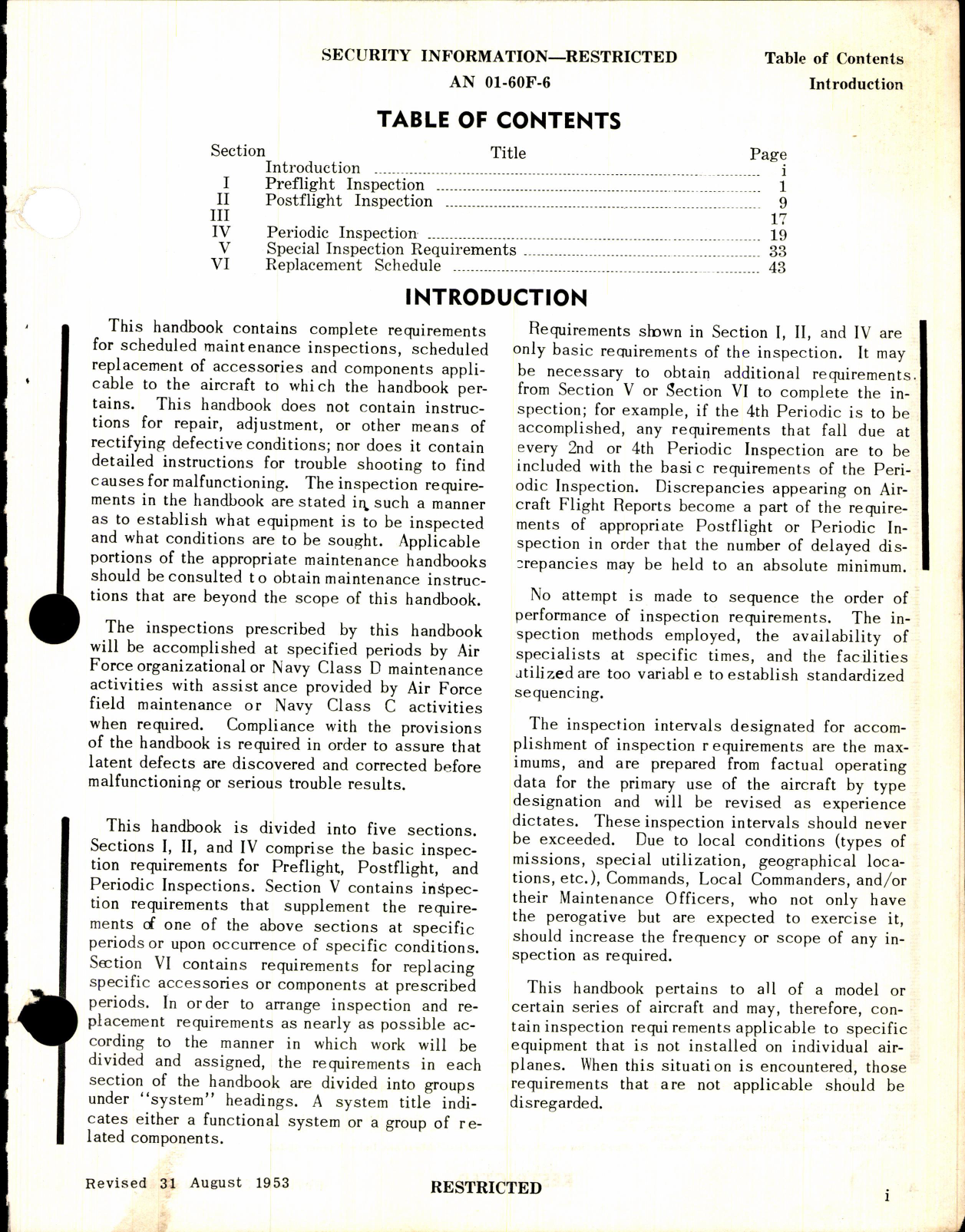 Sample page 3 from AirCorps Library document: Inspection Requirements for T-6