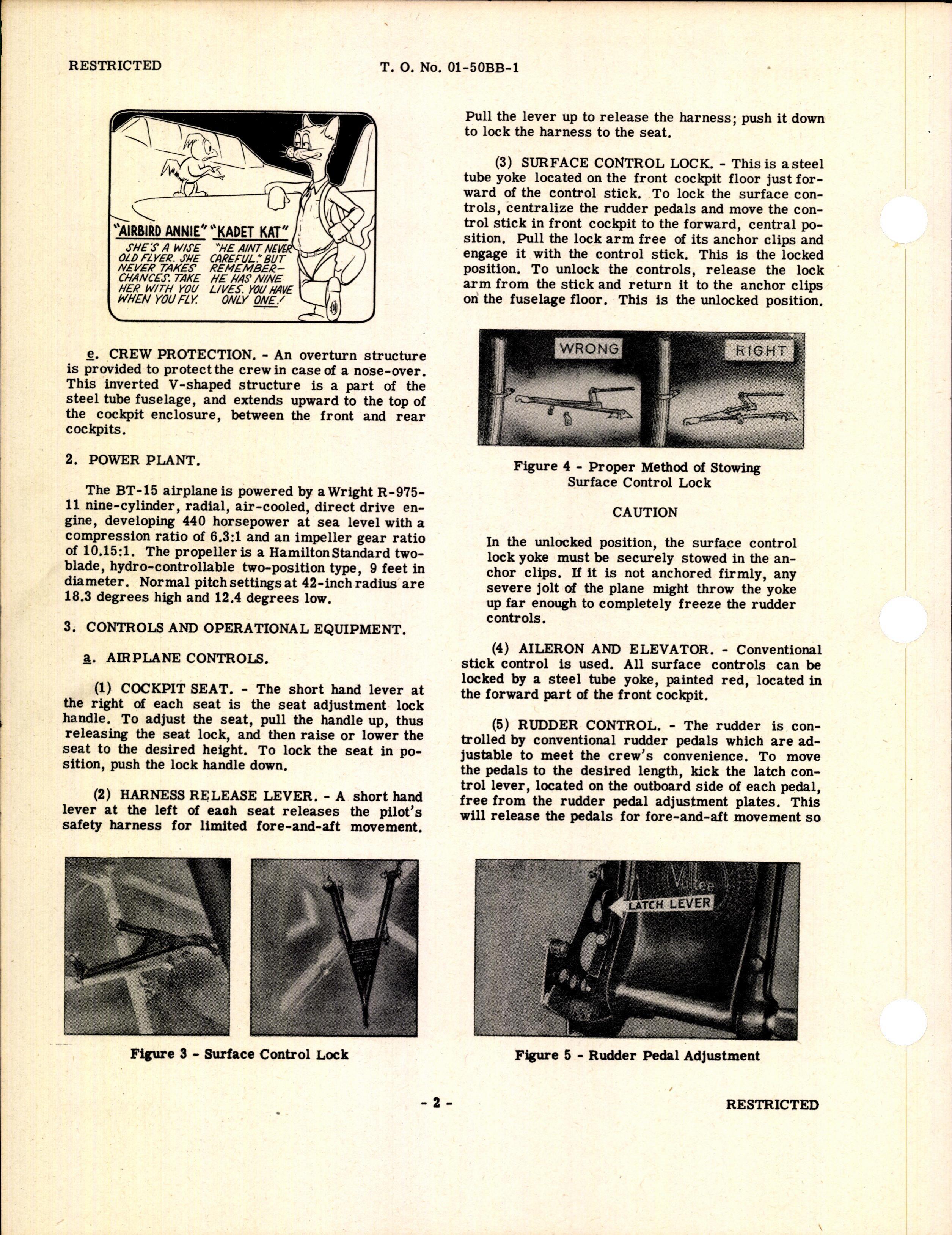 Sample page 6 from AirCorps Library document: Pilot's Flight Operating Instructions for Army Model BT-15 Airplanes
