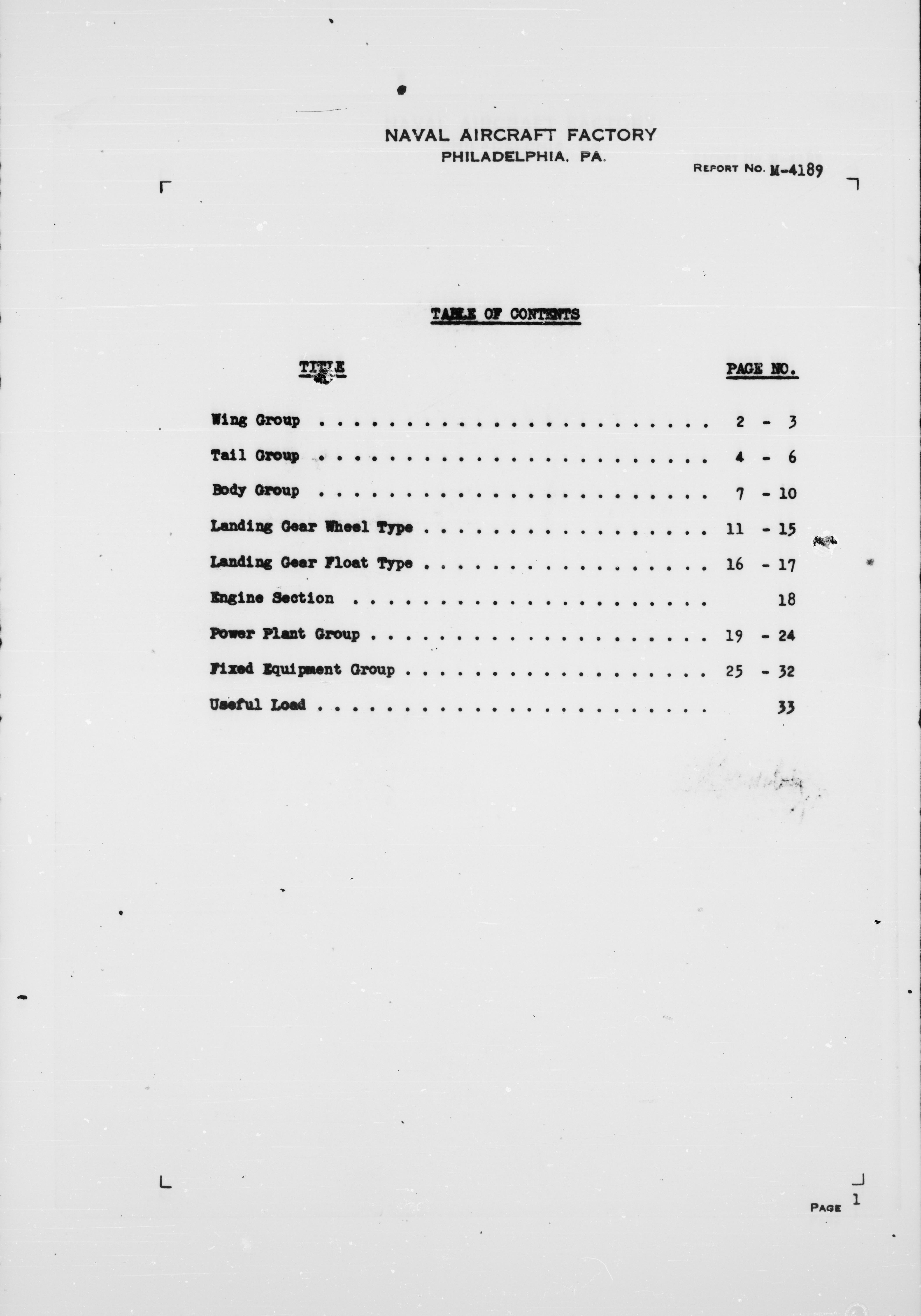 Sample page 2 from AirCorps Library document: Alphabetical Index of Drawings for Model N3N-3 Airplane