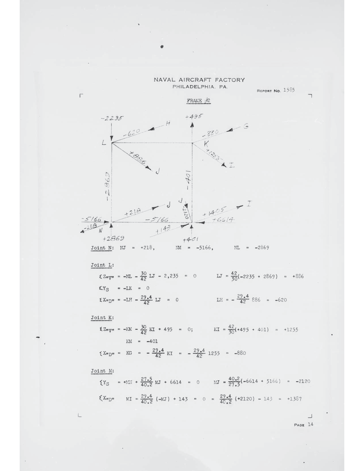 Sample page 19 from AirCorps Library document: Fuselage Stress Analysis for Model N3N-3 Airplane