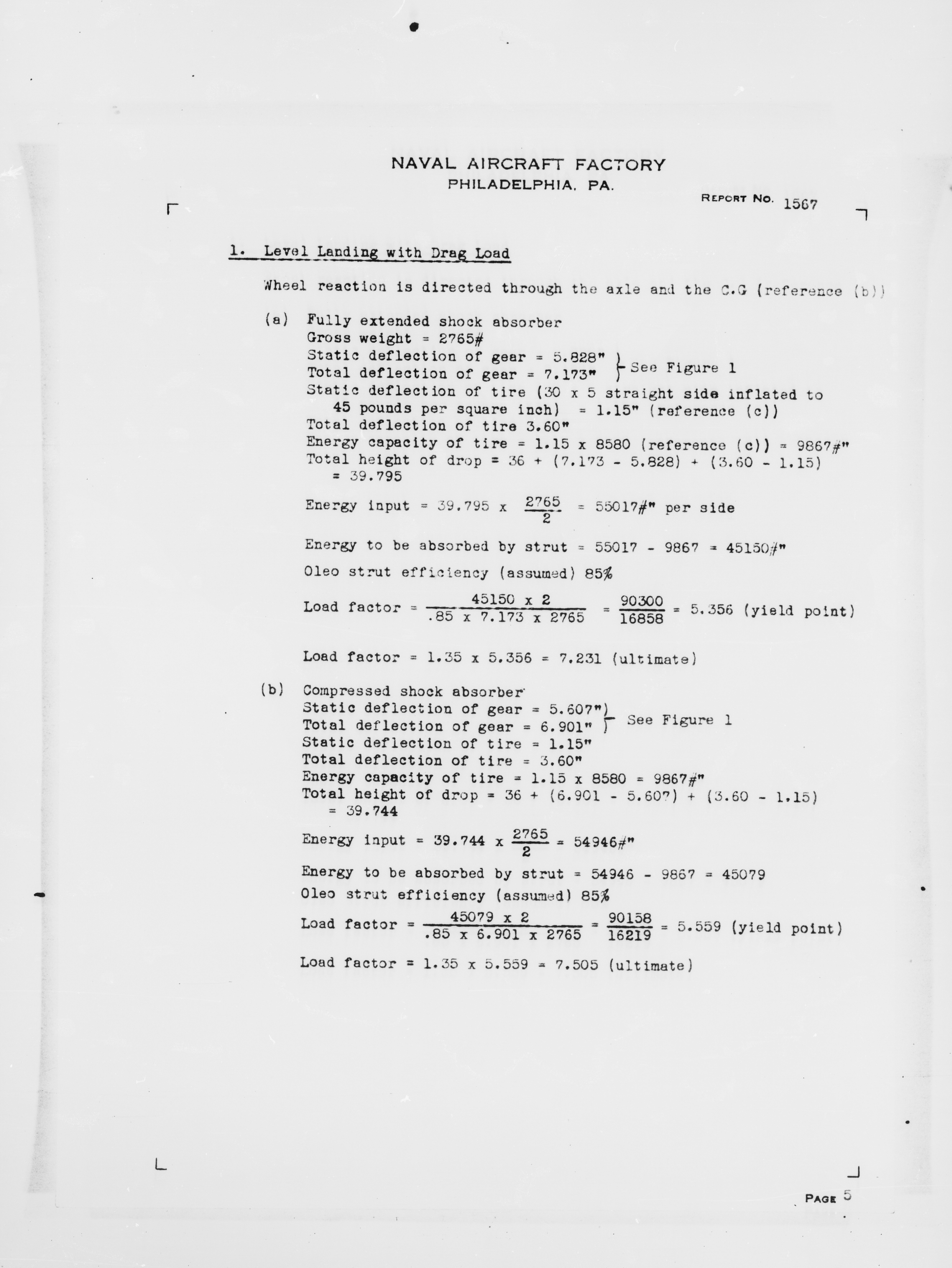 Sample page 10 from AirCorps Library document: Structural Analysis of Landing Gear (Main Wheel Type) for N3N-3 Airplanes