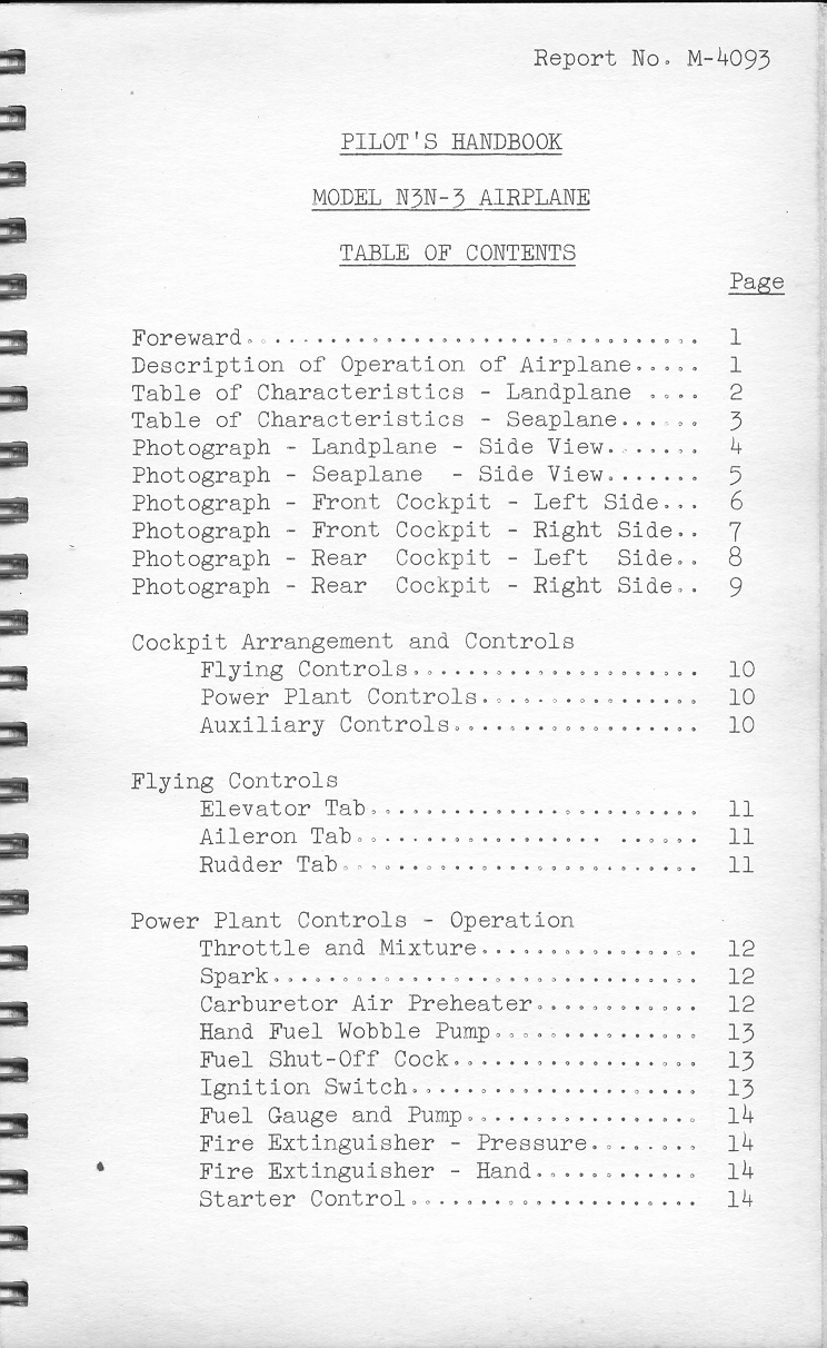 Sample page 3 from AirCorps Library document: Pilot's Handbook for Model N3N-4 Airplane