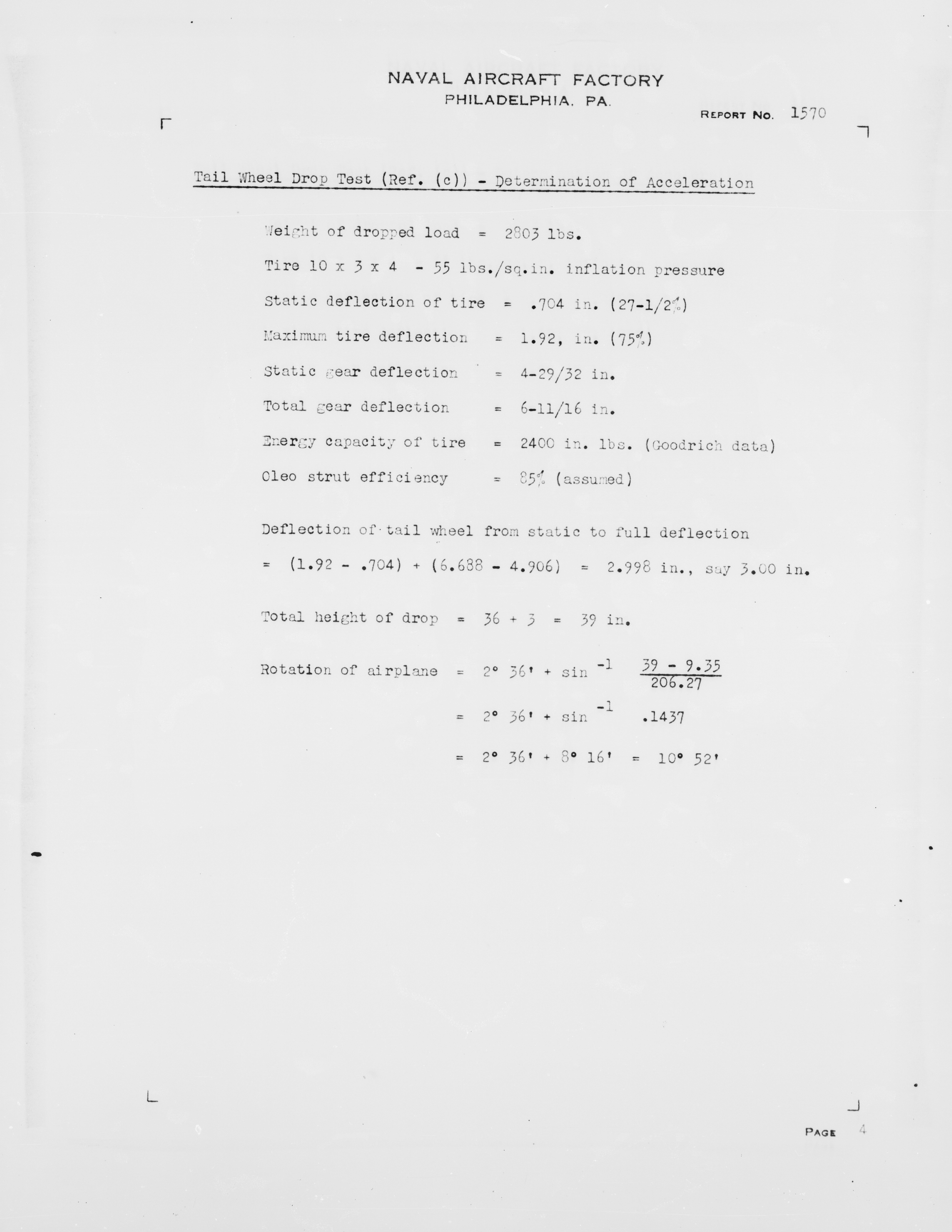 Sample page 8 from AirCorps Library document: Structural Analysis of the Tail Wheel Gear for Model N3N-3 Airplanes