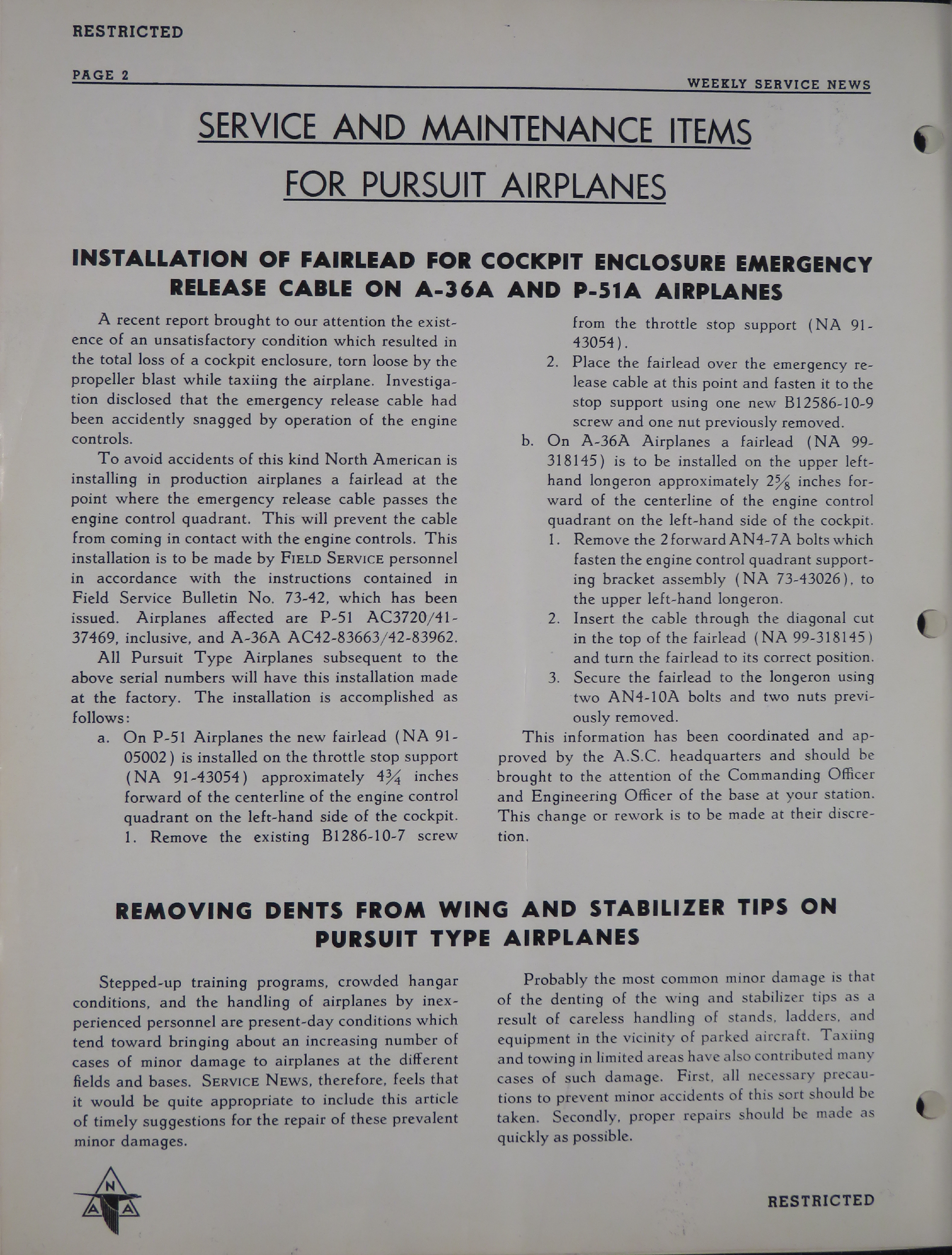 Sample page 2 from AirCorps Library document: Volume 1, No. 38 - Weekly Service News