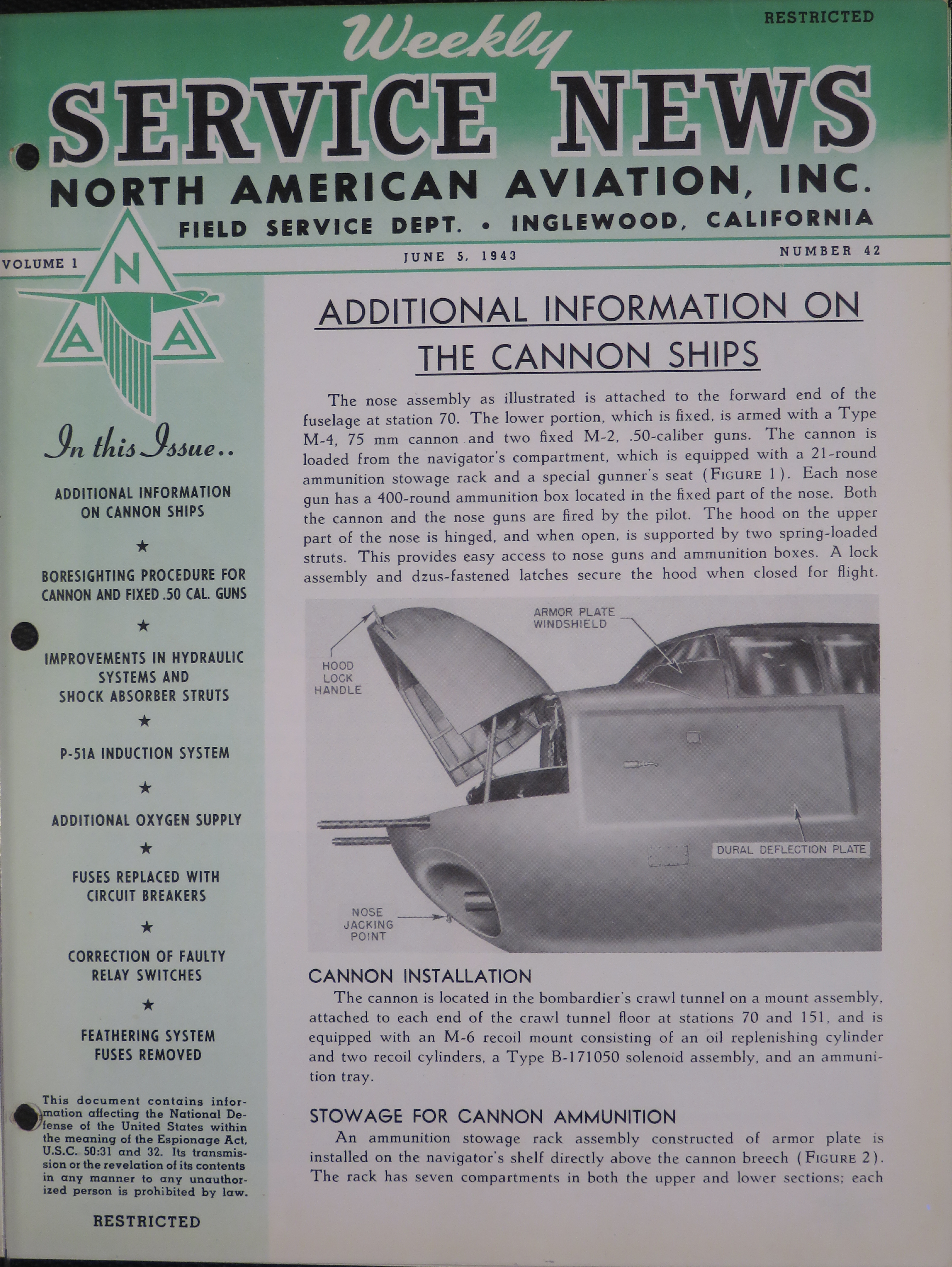 Sample page 1 from AirCorps Library document: Volume 1, No. 42 - Weekly Service News
